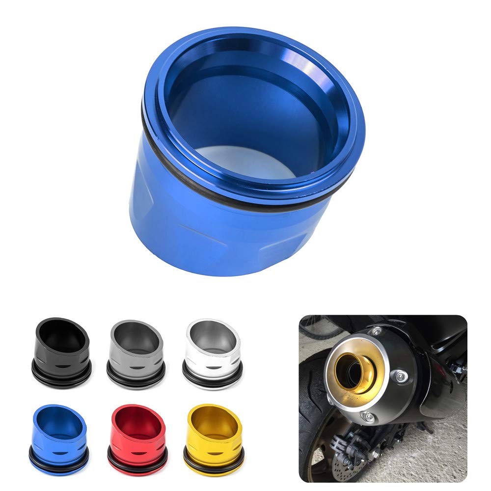 Yamaha TMAX 530 2012-2016 Motorcycle CNC Aluminum Exhaust Tip Cover - Blue - High Performance Upgrade for Enhanced Style & Protection - Perfect for Street Riding & Custom Builds