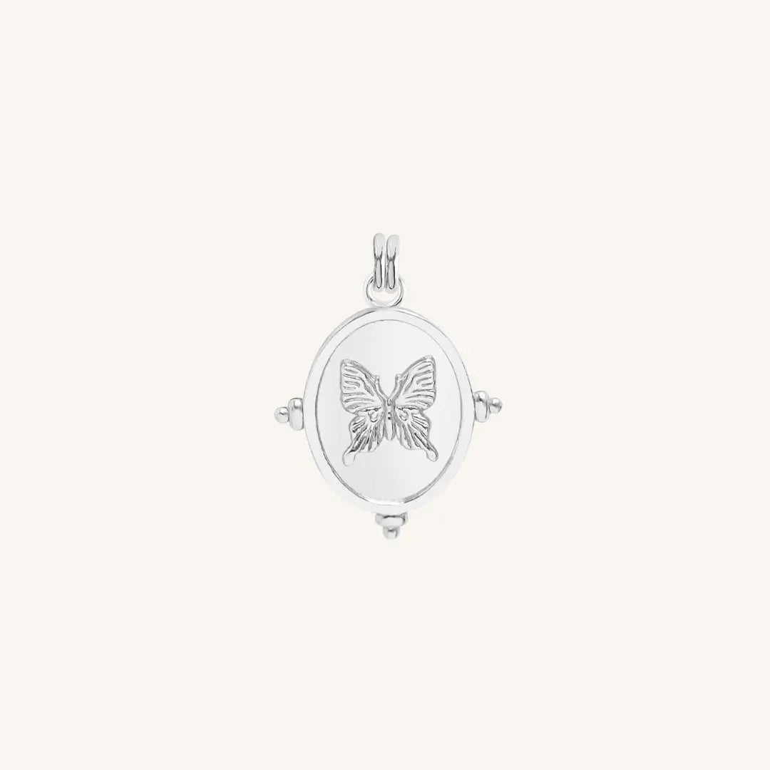 Emerge Butterfly Charm Necklace - Elegant Silver Pendant for Women - Perfect for Valentine's Day, Anniversary & Birthday Gifts - Jewelry for Everyday Wear & Special Occasions