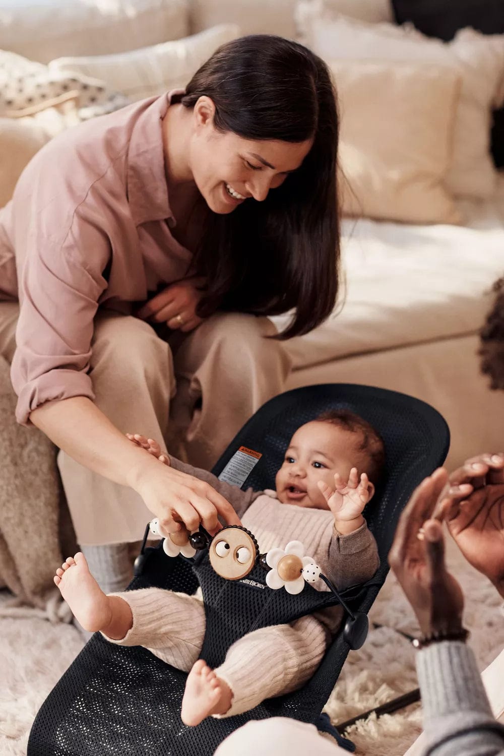 BabyBjorn Baby Bouncer with Toy Bar - Soft & Ergonomic Infant Seat for Newborns to Toddlers - Perfect for Playtime, Feeding & Relaxing at Home or On-the-Go