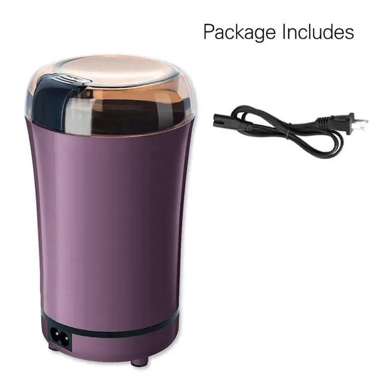 Premium Electric Coffee & Spice Grinder - Stainless Steel Blade, Portable Travel Size for Fresh Ground Coffee, Herbs & Nuts - Perfect for Home, Office & Camping Use
