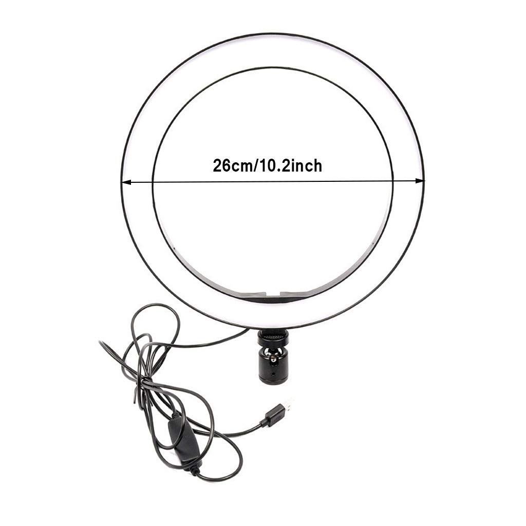 Professional 67-210CM Adjustable LED Ring Light with Tripod Stand & Phone Holder - 3 Color Temperature Modes, USB Powered for Makeup, YouTube Videos, TikTok Live Streaming, Photography, and Studio Lighting