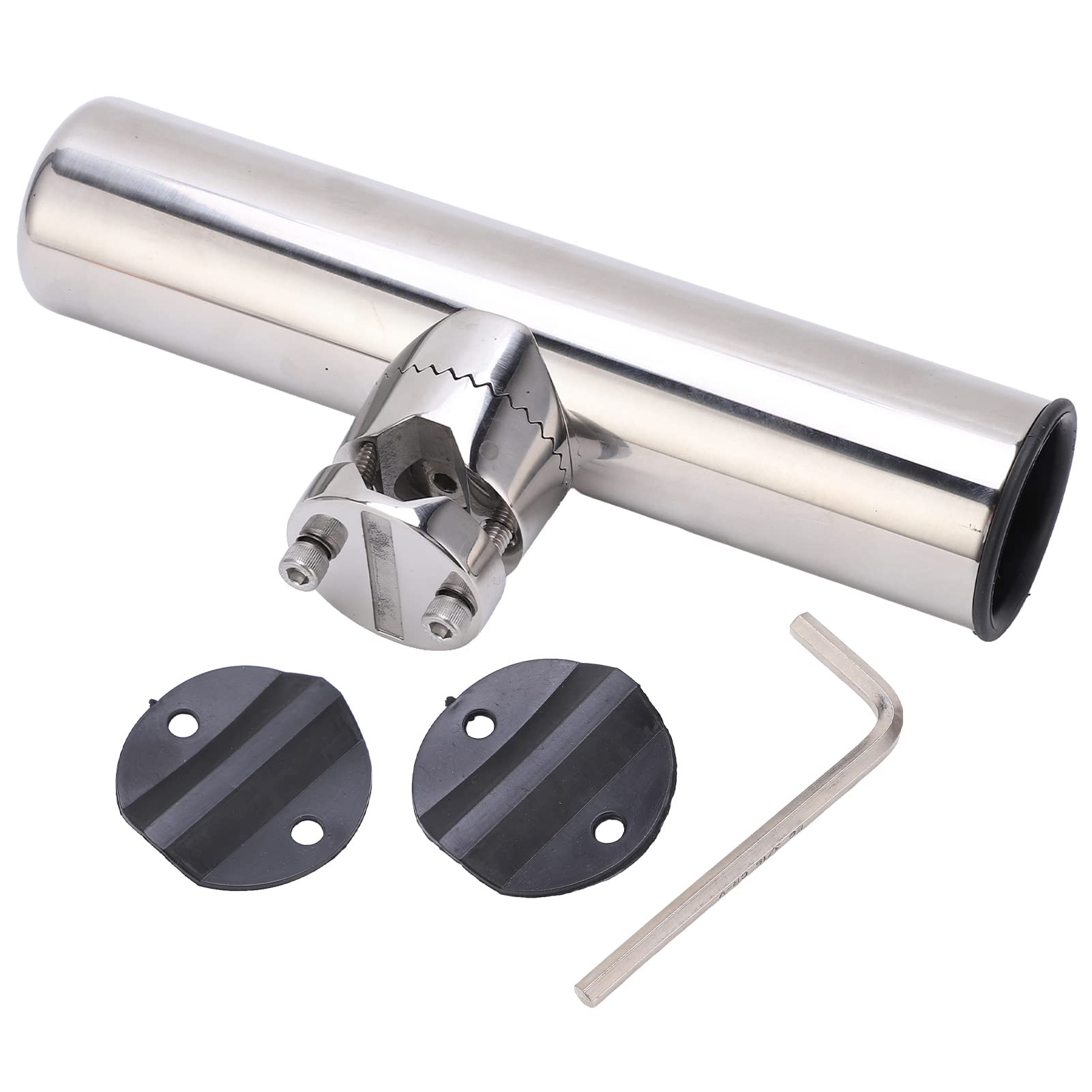 LISND Adjustable 316 Stainless Steel Fishing Rod Holder - Kayak Boat Rail Mount Support for Saltwater & Freshwater Fishing | Perfect for Kayaking, Boating, and Offshore Angling Adventures