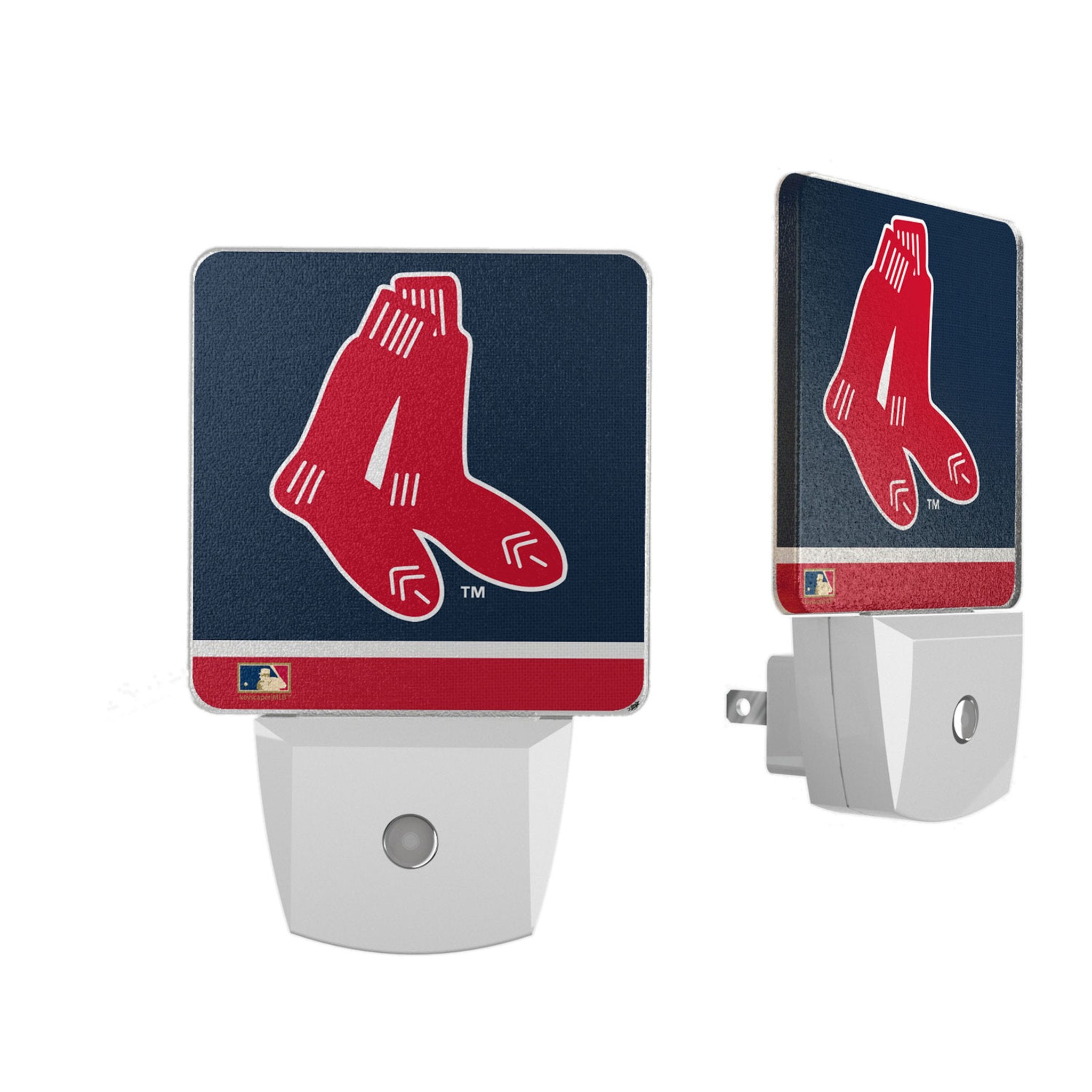 Boston Red Sox 1924-1960 Cooperstown Collection Stripe Night Light 2 Pack - Vintage Baseball Team LED Night Lights for Bedroom, Nursery & Sports Fan Decor