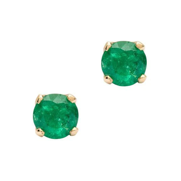 14K Gold Birthstone Stud Earrings 3.5mm - Perfect for Birthdays, Anniversaries & Special Occasions