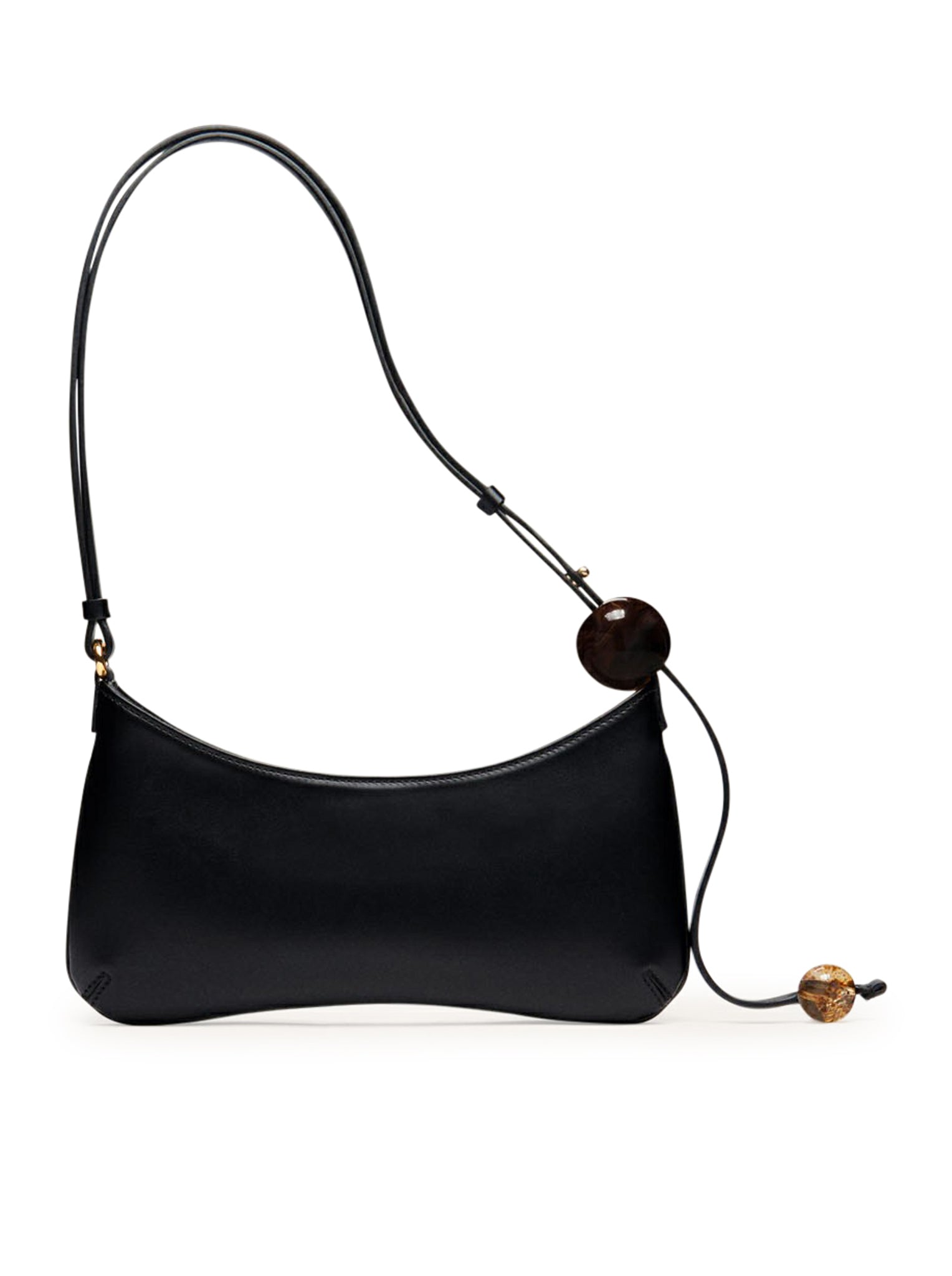 Jacquemus Le Bisou Perle Black Crossbody Bag - Stylish Pearl Accent Shoulder Purse for Women | Perfect for Evening Parties, Date Nights & Special Occasions