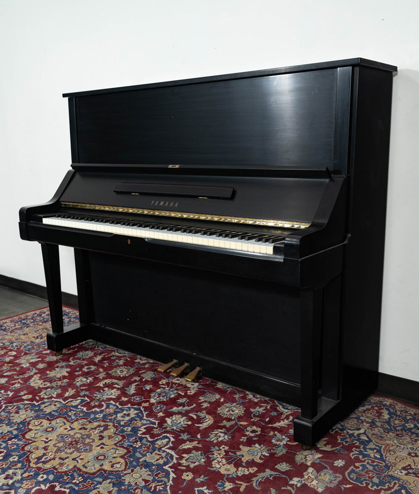 Vintage 1980 Yamaha UX52 Upright Piano - Ebony Satin Finish | Serial X3051213 | Used Professional Piano for Home, Studio & Performance