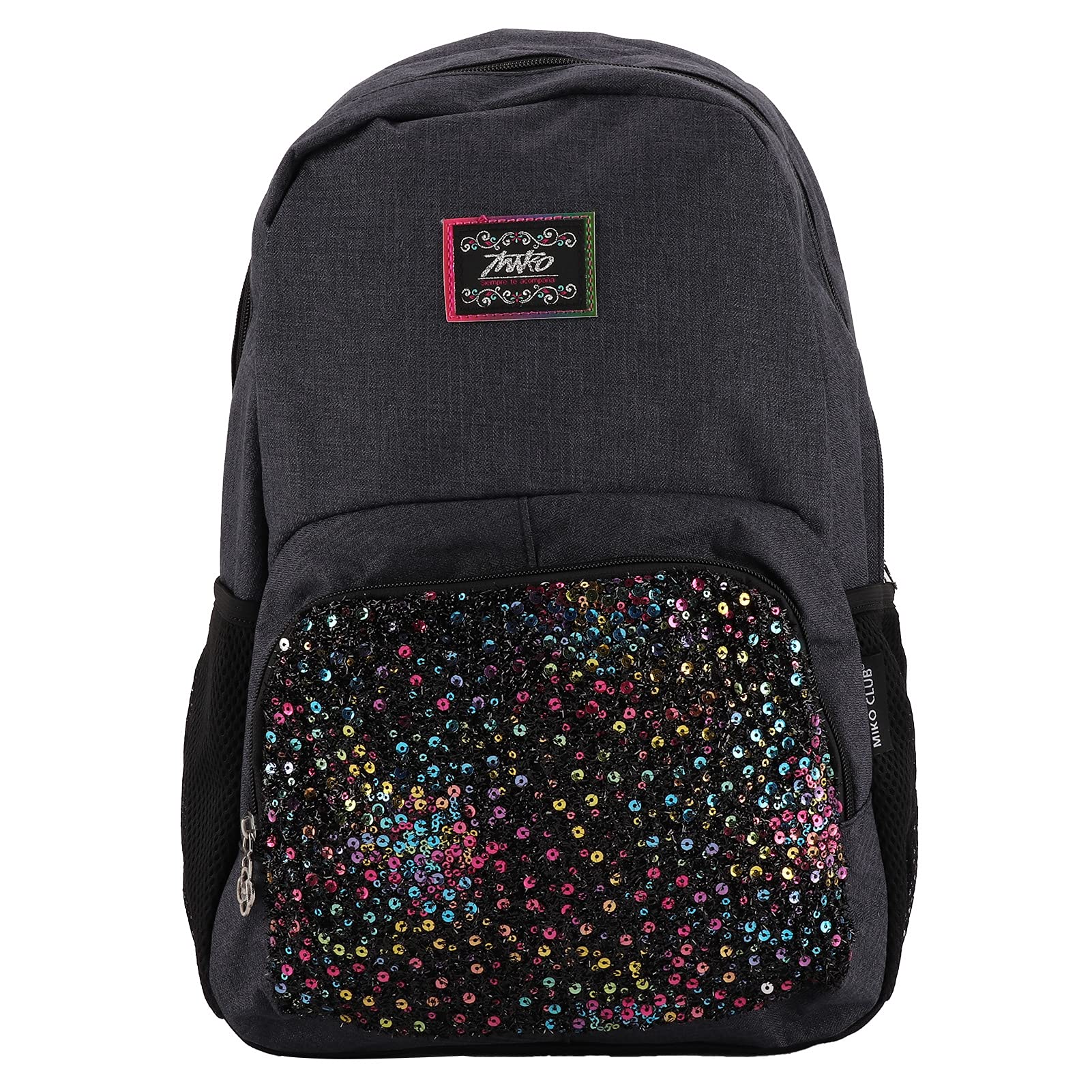 Stylish School Backpack for Students - Durable Book Bag with Shining Shoulder Straps for School, Travel & Outdoor Activities - Perfect Gift Idea (Black)