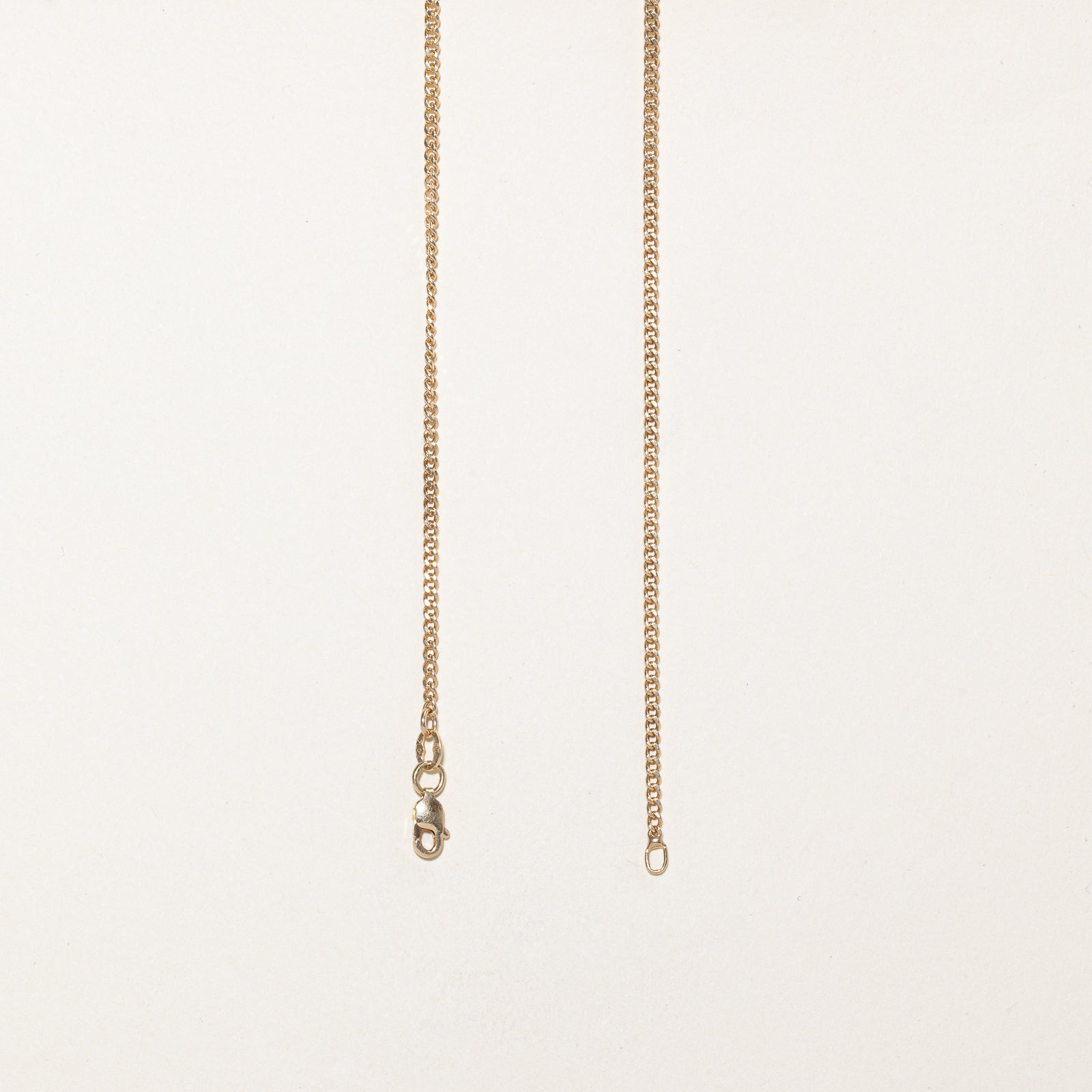 14K Yellow Gold Curb Link Chain Necklace - 1.88mm Thin & Dainty - 19.5 Inch Length - Perfect for Layering, Everyday Wear & Gift Giving