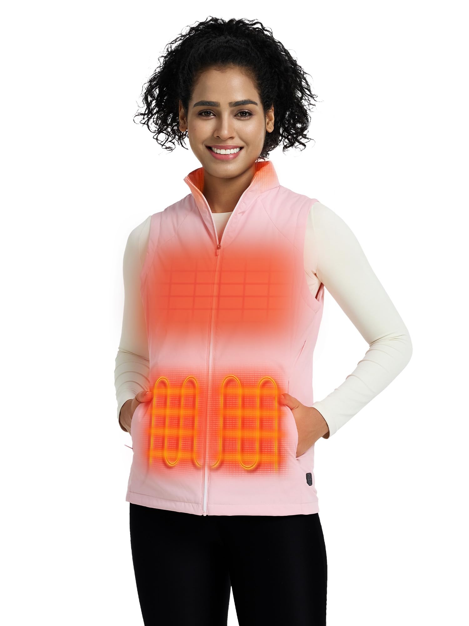 ORORO Women's Heated Vest with Battery Pack - Lightweight Electric Warming Jacket for Winter Running, Hiking & Outdoor Activities (USB Charging, No Charger Included) - Stay Warm in Cold Weather
