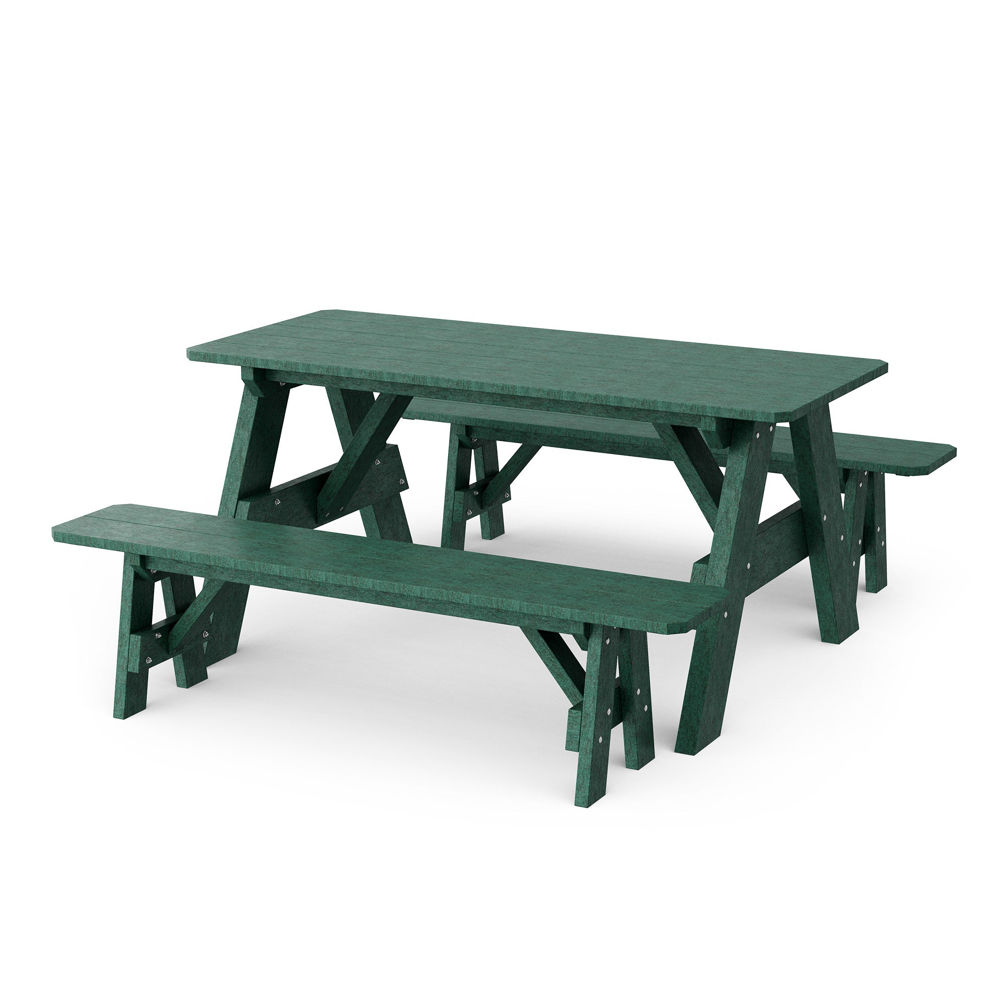 Heritage 72-Inch Outdoor Picnic Table with Detachable Benches - Perfect for Backyard BBQs, Camping & Family Gatherings