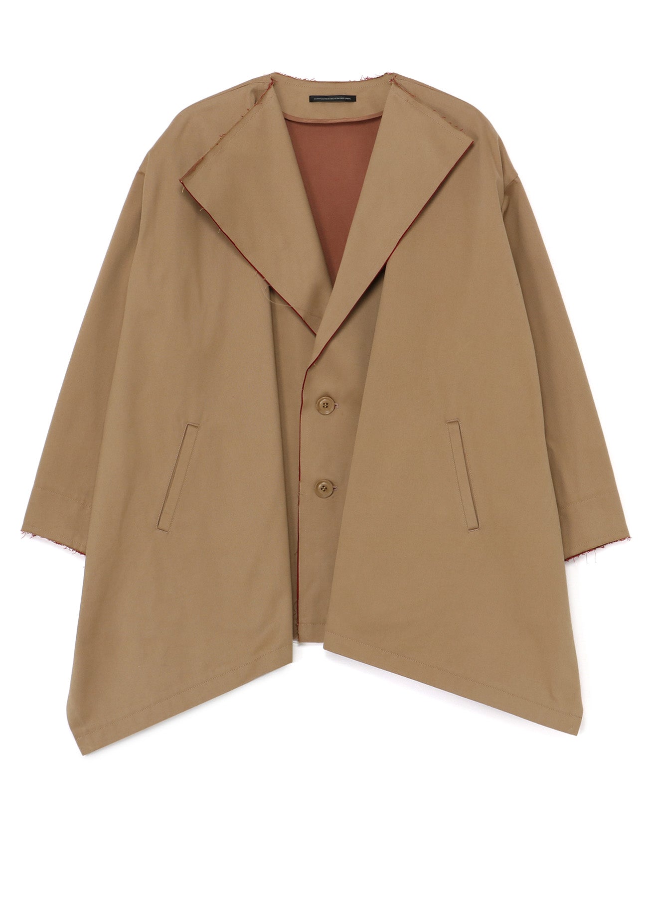 Double Faced Twill No Collar Short Coat - Lightweight Casual Jacket for Men & Women | Perfect for Spring, Fall & Layering Outfits