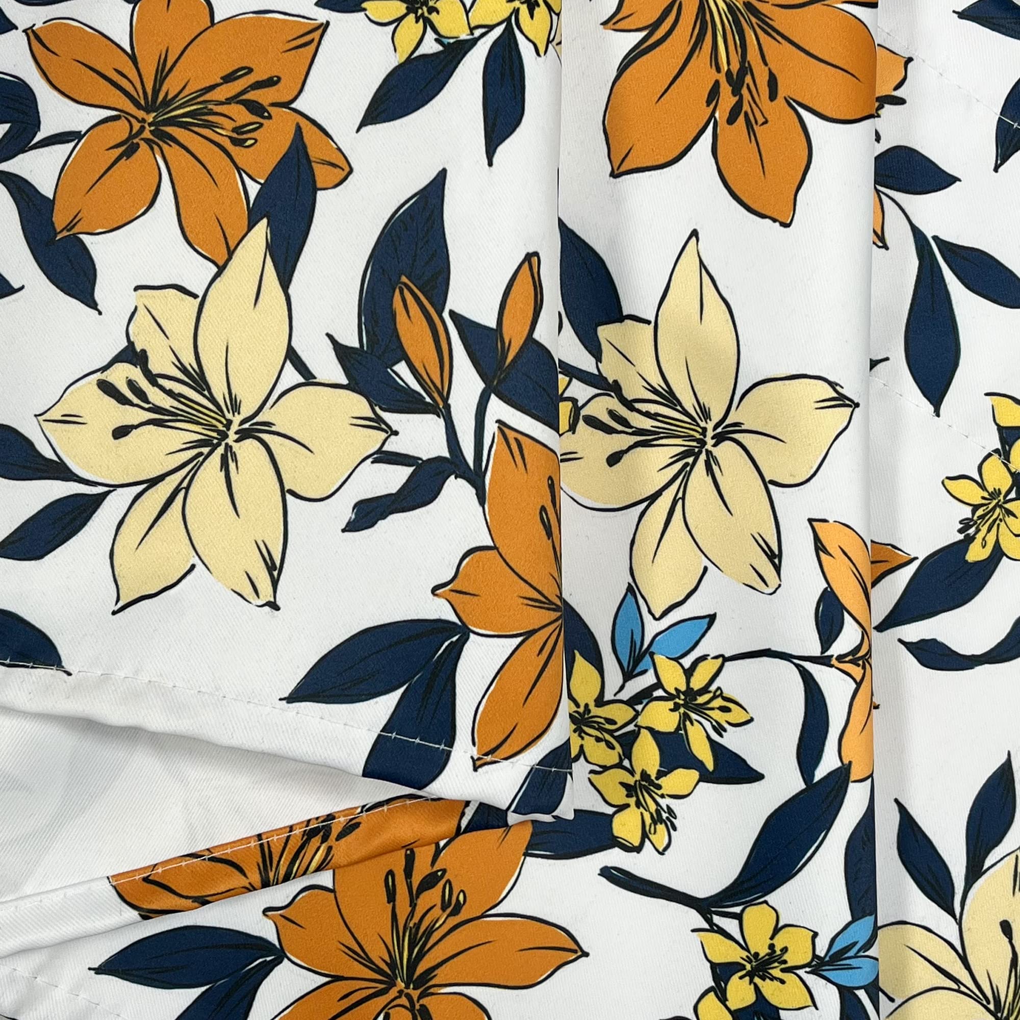 Valance Blackout Curtains for Windows - Floral Kitchen Drapes, Short 52x18 Inches, Home Decor for Living Room, Bedroom, and Nursery