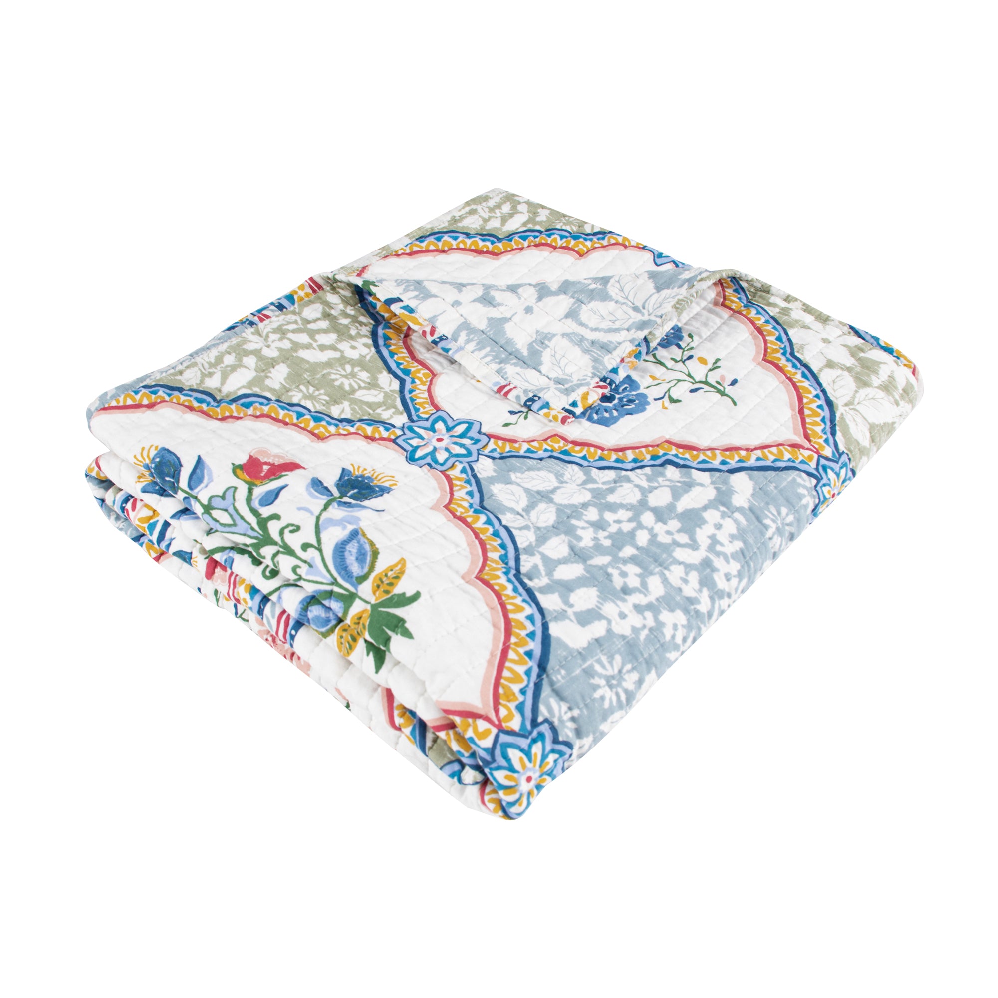 Zoey Quilted Throw Blanket - Soft & Cozy Lightweight Bedspread for Couch, Sofa, Bed - Perfect for Living Room, Bedroom, Office & Travel
