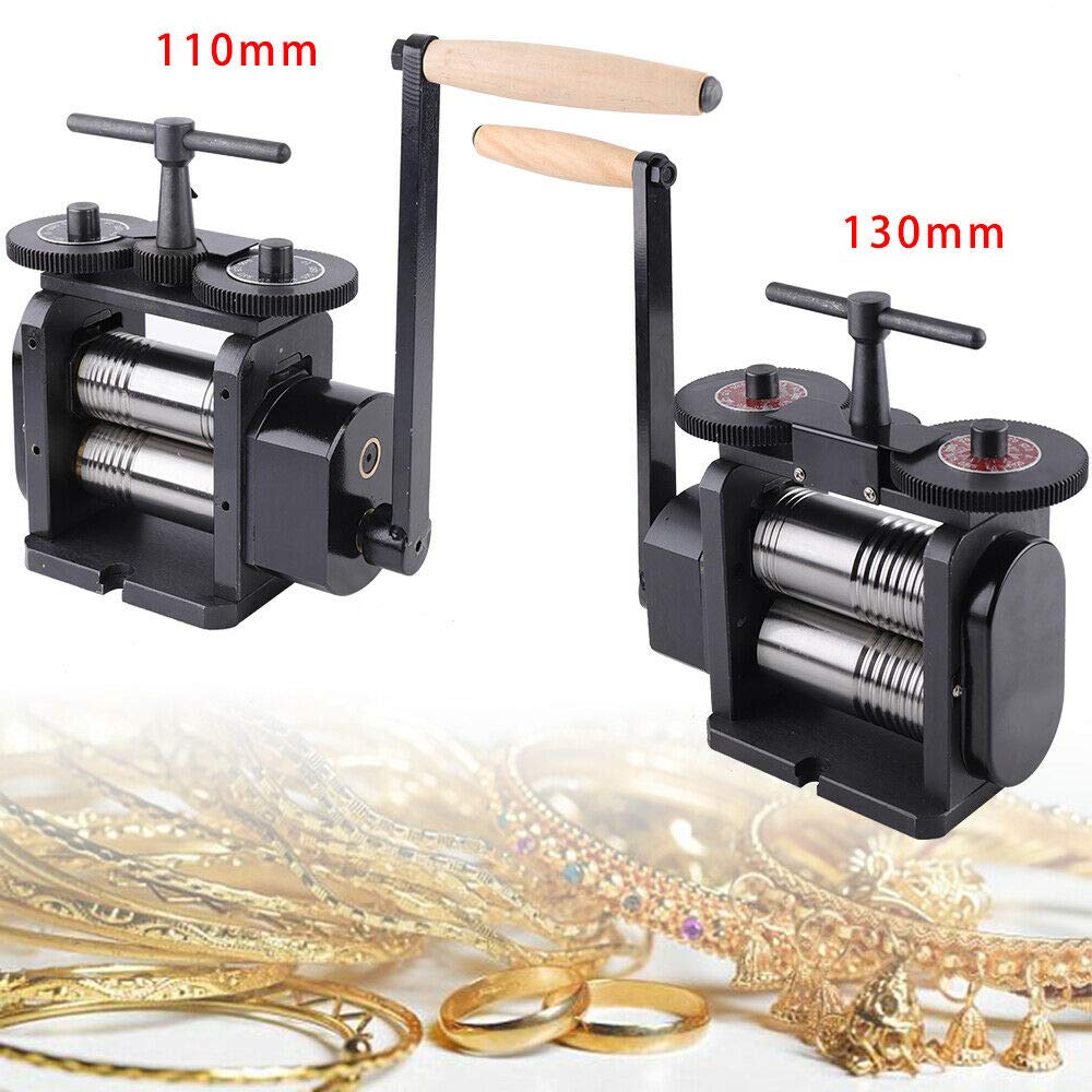 110mm Wide 55mm Diameter Jewelry Rolling Mill - Manual Combination Flat Rolling Machine for Jewelry Making, DIY Crafting & Metal Marking | Perfect for Jewelers, Goldsmiths & Metal Artisans (Ideal for Rings, Bracelets & Metal Sheet Work)