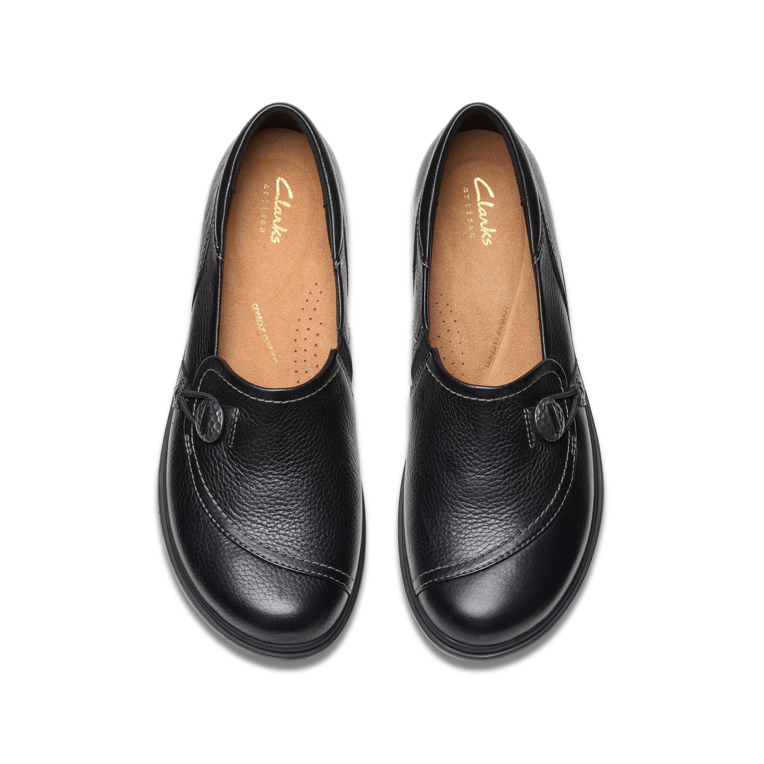 CLARKS Certina Ease Women's Comfortable Slip-On Shoes - Medium & Wide Width Options for All-Day Wear - Perfect for Work, Travel & Casual Outings