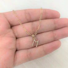 14K Gold Diamond Initial Paperclip Necklace - Personalized Name Letter Jewelry for Women, Gift for Her - Perfect for Birthdays, Anniversaries & Everyday Elegance