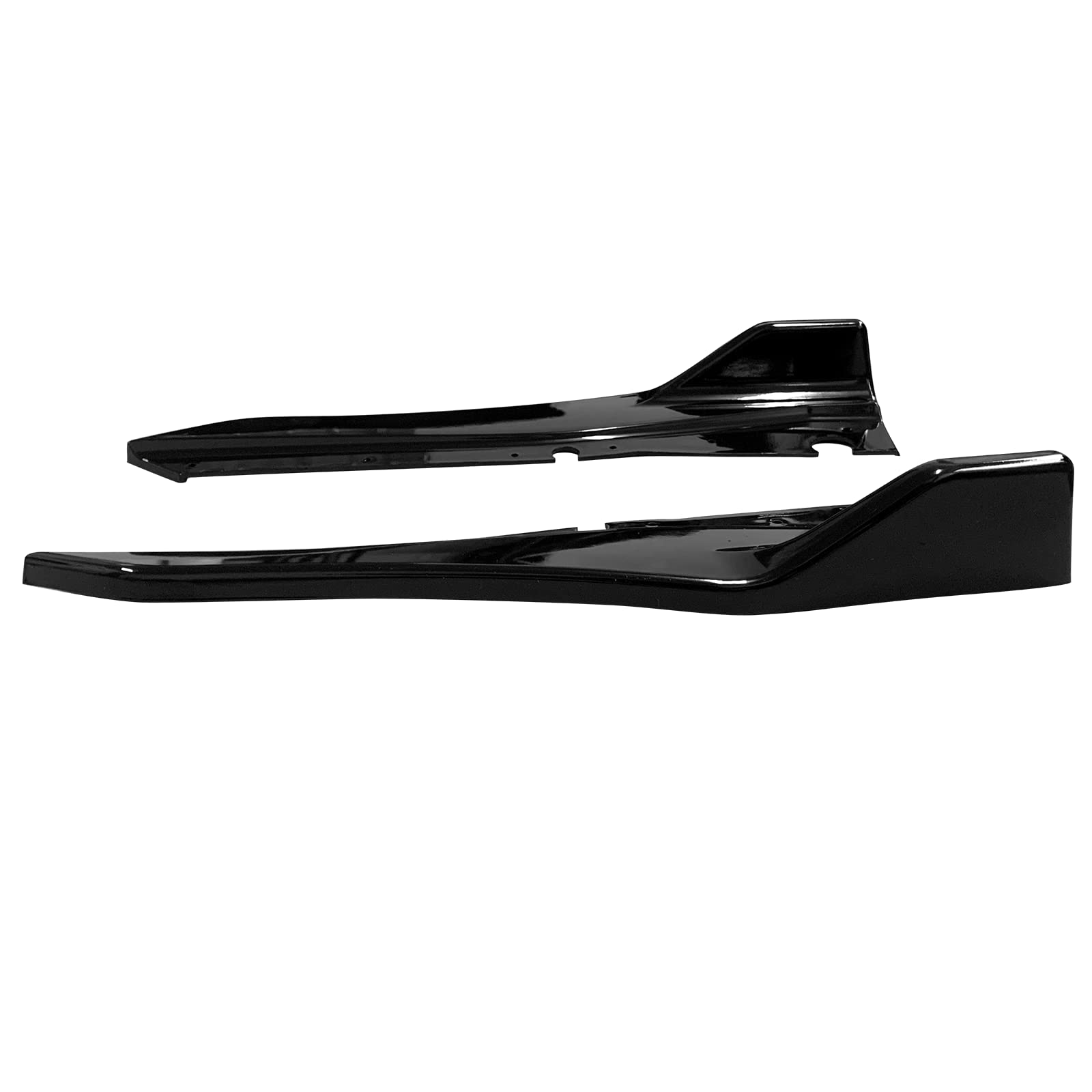 FREEMOTOR802 Gloss Black PP Polypropylene Rear Bumper Lip Splitter Diffuser Canards Pair - Compatible with 2018-2024 Infiniti Q50 - Enhance Style & Aerodynamics for Sporty Look