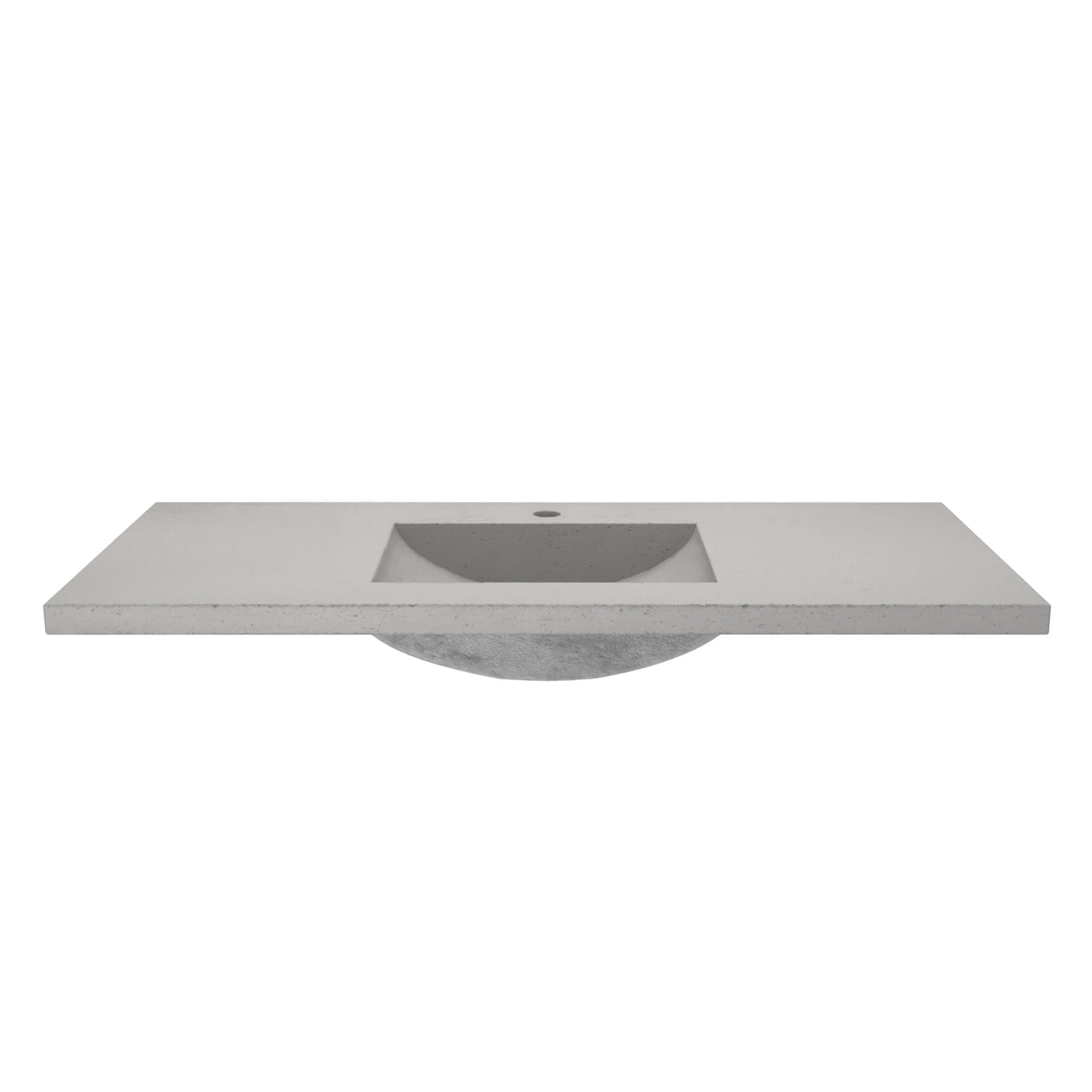 Slate Finish Palomar Vanity Top with Integrated Bathroom Sink - Single Faucet Hole Design for Modern Bathroom Renovation | Perfect for Master Bath, Guest Bath & Powder Room Makeovers