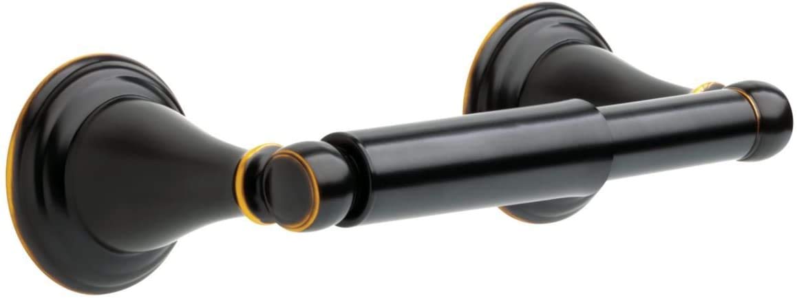 Delta Faucet Windemere Toilet Paper Holder in Oil Rubbed Bronze - Bathroom Accessory for Modern & Traditional Homes (Model 79650-ORB) | Perfect for Powder Rooms, Guest Baths & Master Suites