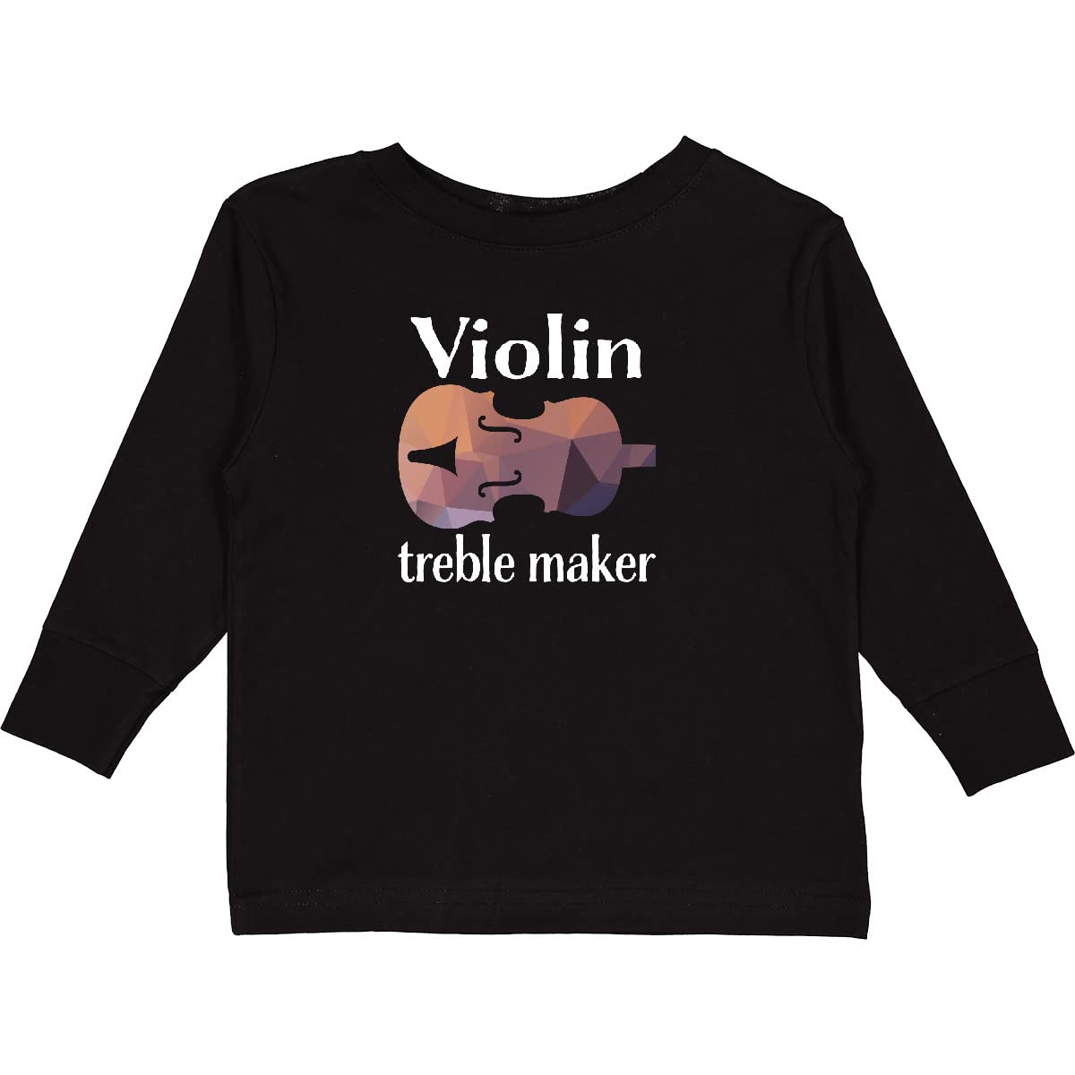 Inktastic Violin Treble Maker Funny Violinist Music Toddler Long Sleeve T-Shirt - Cute Music Lover Outfit for Kids, Gifts for Young Musicians, Perfect for Concerts & Music Classes