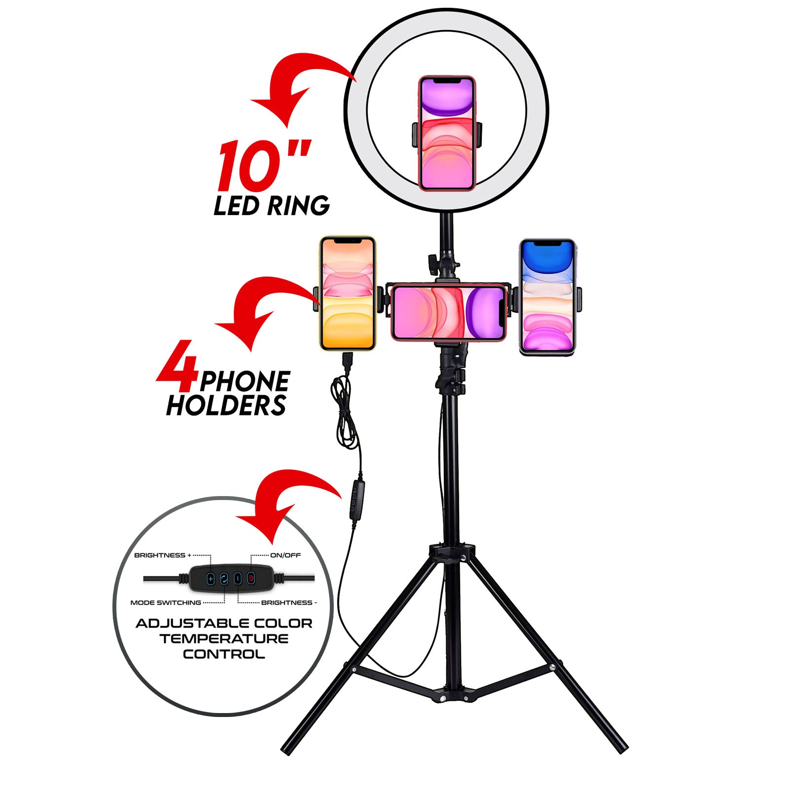 Blastking IP WPACK BLU Influencer Pack - Complete Streaming Kit with ULTRAMIX 2D Interface, IP LED Ring & Mic Kit | Perfect for Twitch, YouTube & Podcasting