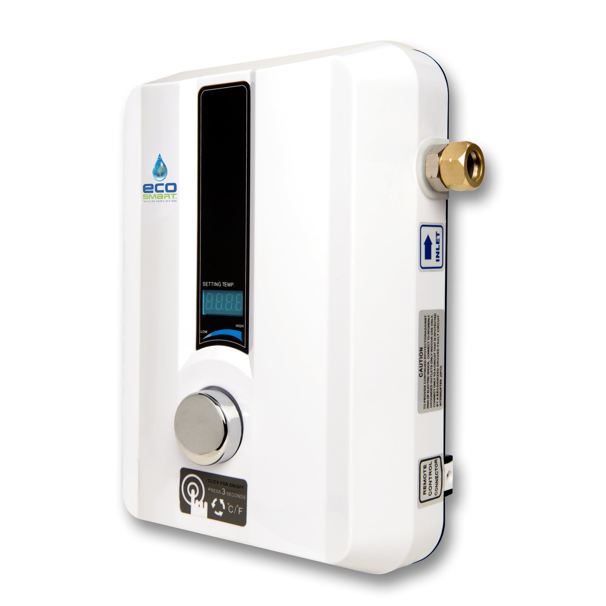 EcoSmart ECO 8 Tankless Electric Water Heater 8kW - Instant Hot Water On Demand for Bathroom, Kitchen & Small Homes - Compact 12 x 8 x 4 Inches - Energy Efficient