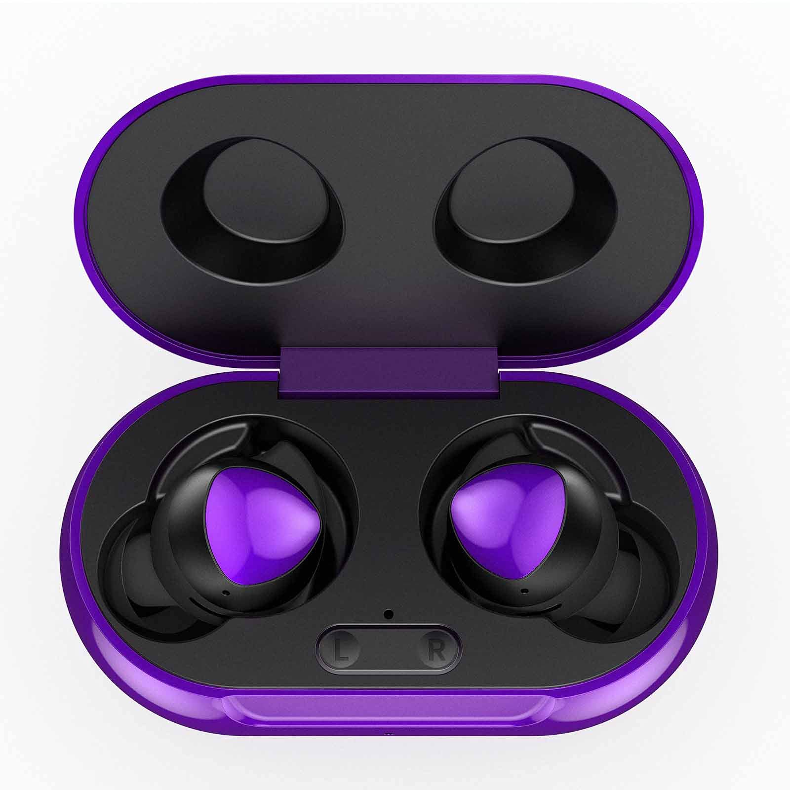 Urbanx Street Buds Plus True Wireless Bluetooth Earbuds - Noise Isolating in-Ear Headphones with Mic for ZTE Blade A7s 2020 (US Warranty) - Perfect for Gym, Running & Commuting - Purple