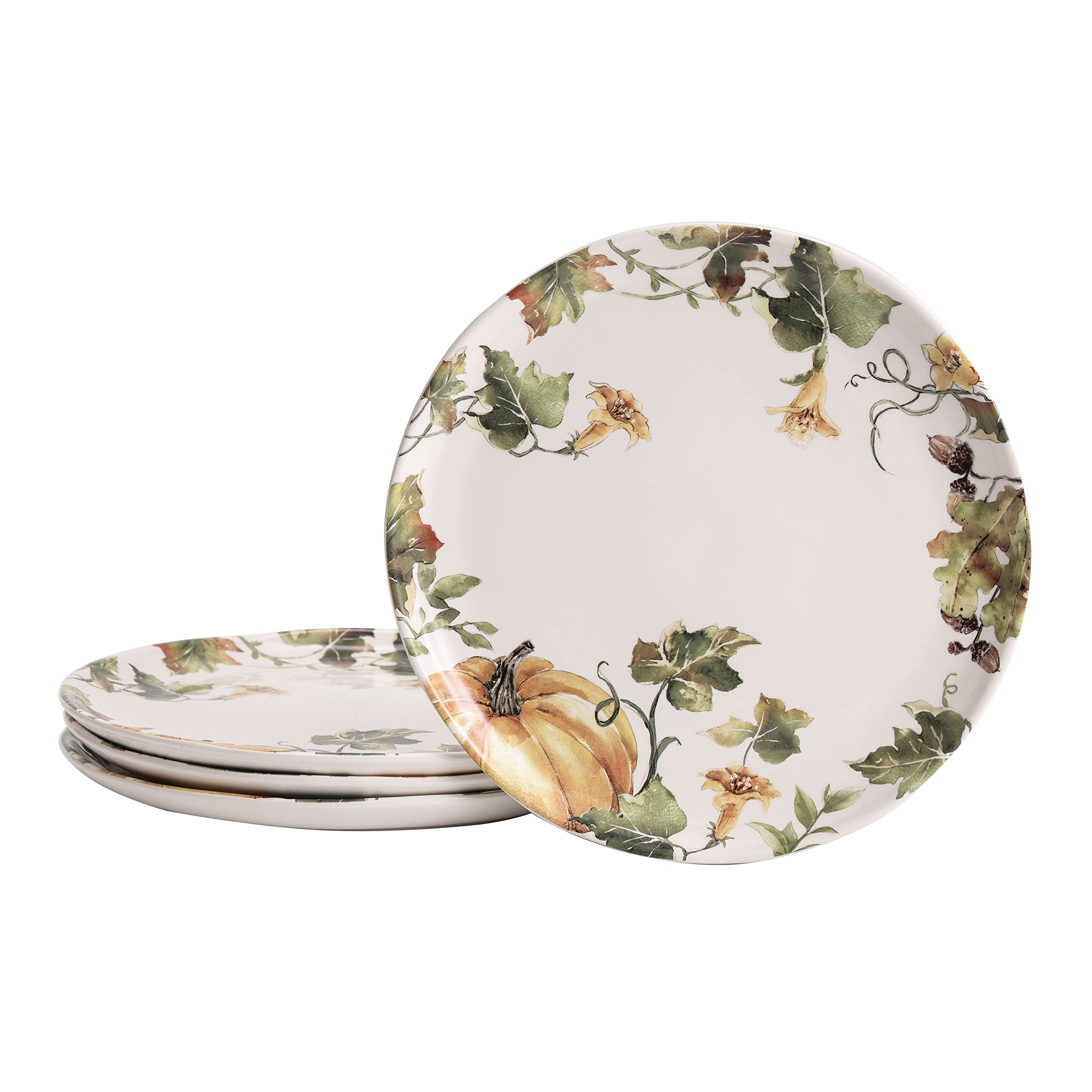 Bico Woodland Critters 11 Inch Dinner Plates Set of 4 - Microwave & Dishwasher Safe Pasta, Salad & Main Course Dishes - Perfect for Family Dinners, Parties & Everyday Use