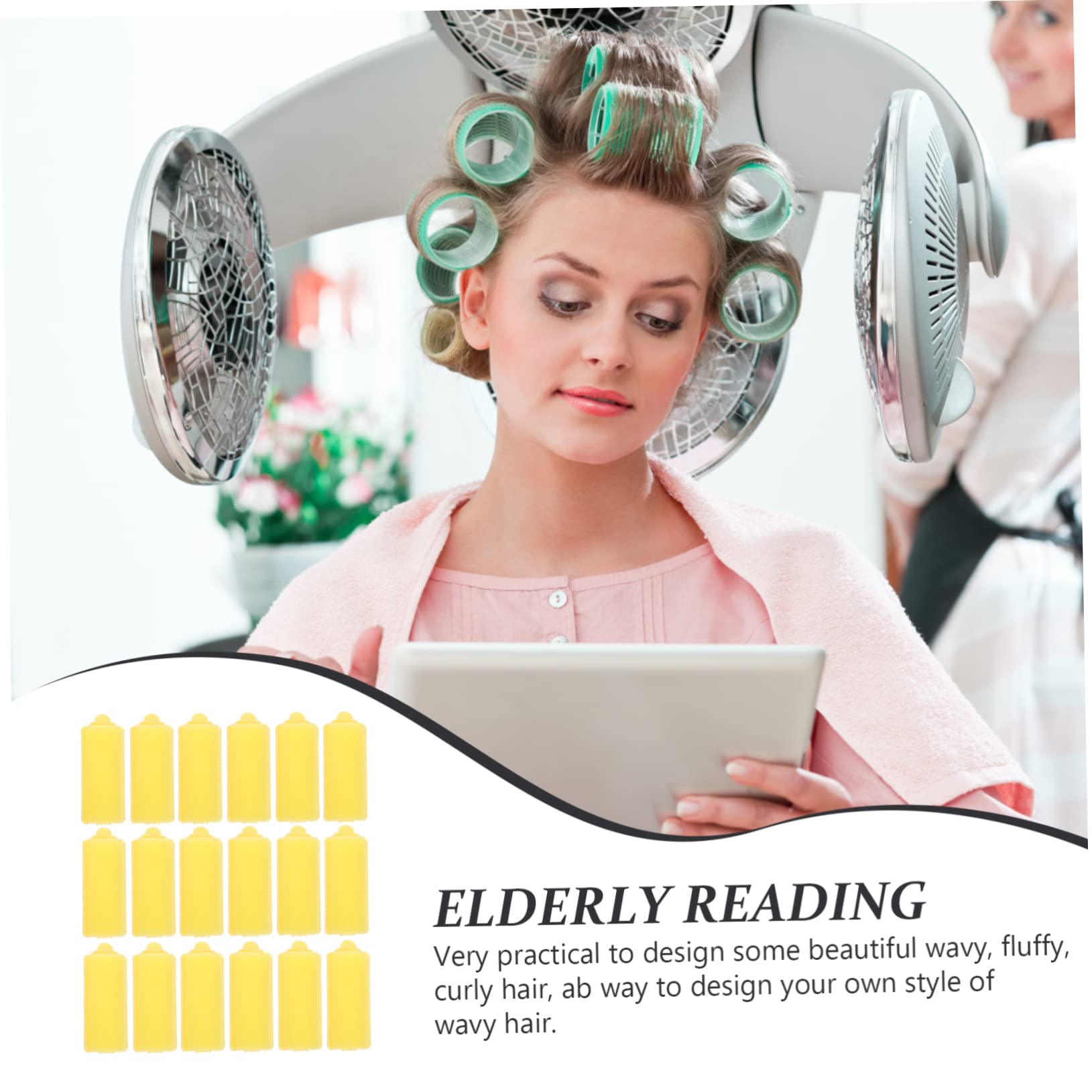 Minkissy 20pcs Sponge Hair Rollers for Long Hair - Overnight Non-Heat Curling Bands, No Damage Hair Styling Tools for Soft Waves & Curls - Perfect for Home, Salon, Travel & Special Occasions
