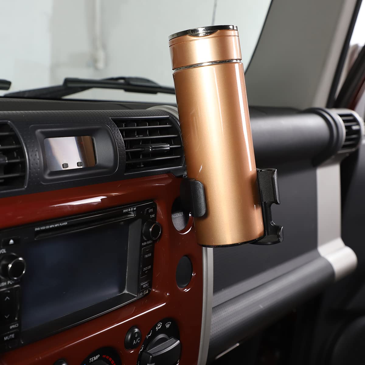 Universal Car Phone Holder Mount for Toyota FJ Cruiser 2007-2021 - Anti-Slip Cup Holder & Air Vent Cell Phone Stand - Hands-Free Black Phone Cradle for Safe Driving & Navigation