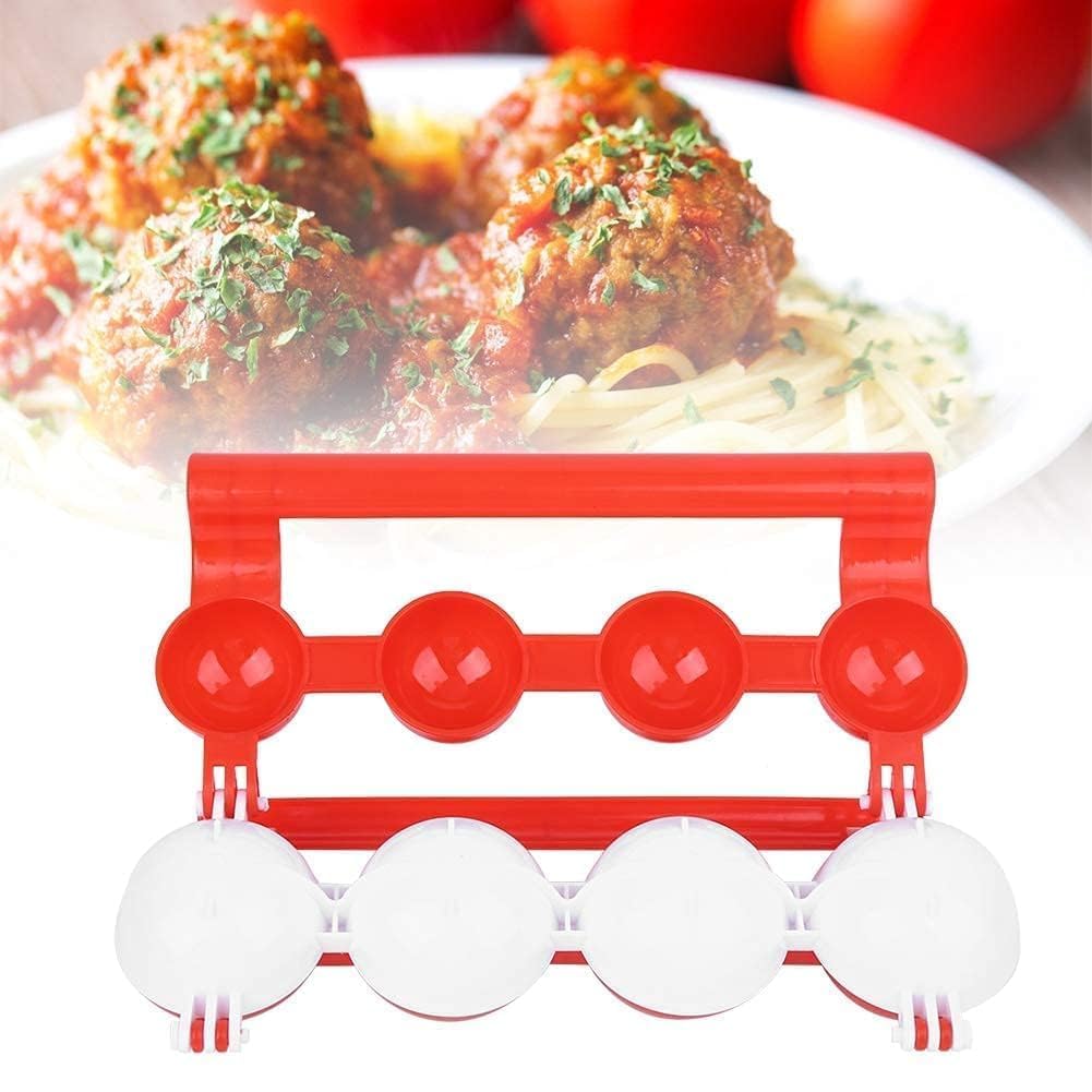 4-Grid Meatball Maker & Kibbeh Mold - Durable Plastic Meat Ball Molds for Perfect Homemade Meatballs - Ideal for Cooking, Meal Prep & Party Food Serving