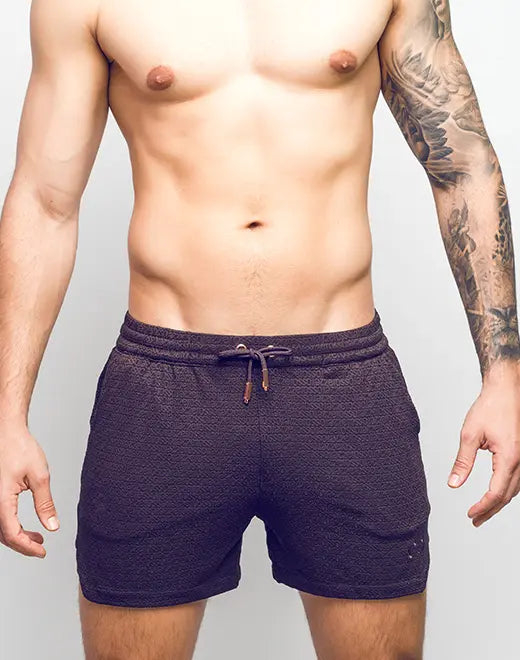 2Eros Signet S90 Textured Swim Shorts for Men - Quick-Dry Beach Board Shorts with Comfortable Elastic Waistband - Perfect for Swimming, Surfing, and Summer Vacation