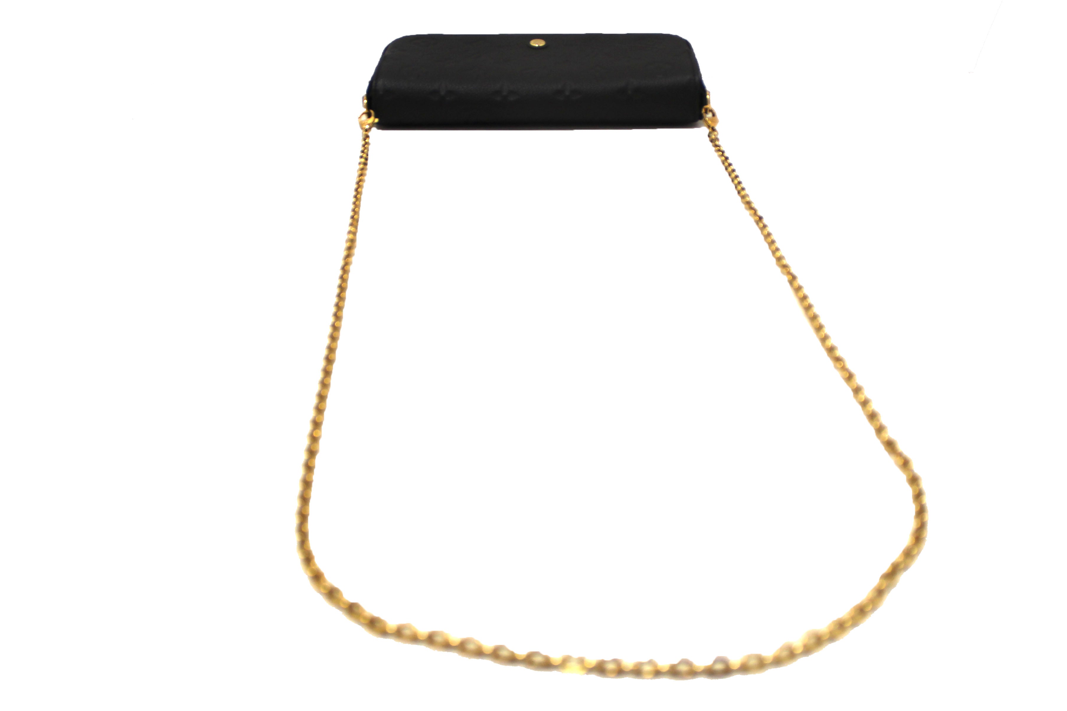 Authentic Louis Vuitton Black Monogram Empreinte Felicie Pochette Crossbody Bag - Luxury Designer Handbag for Women, Perfect for Date Night, Parties & Everyday Use