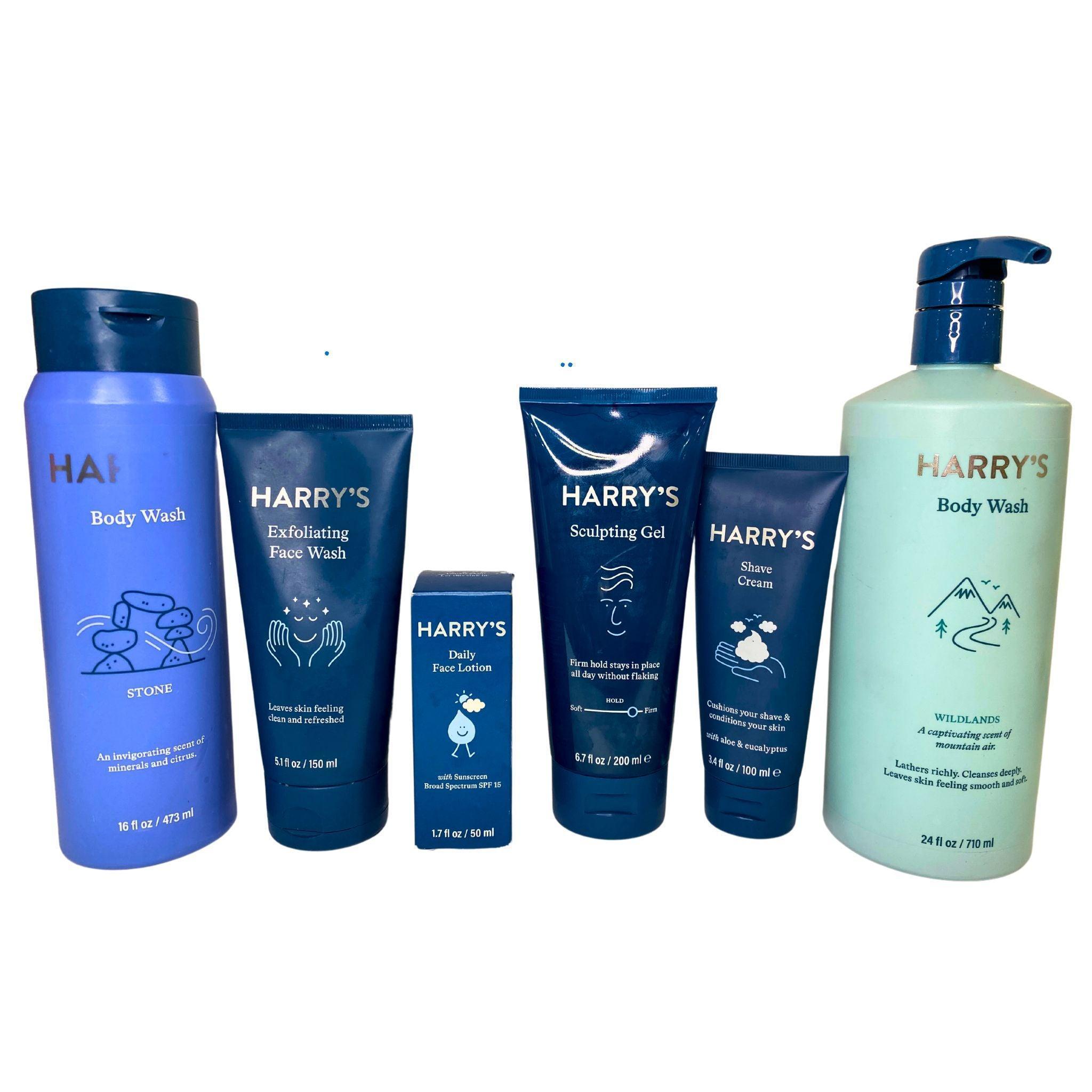 Harry's Grooming Kit - 34 Pcs Set with Face Wash, Body Wash, Sculpting Gel, Face Lotion & Shave Cream | Complete Skincare & Shaving Routine for Men | Perfect for Daily Use, Travel & Gift Giving