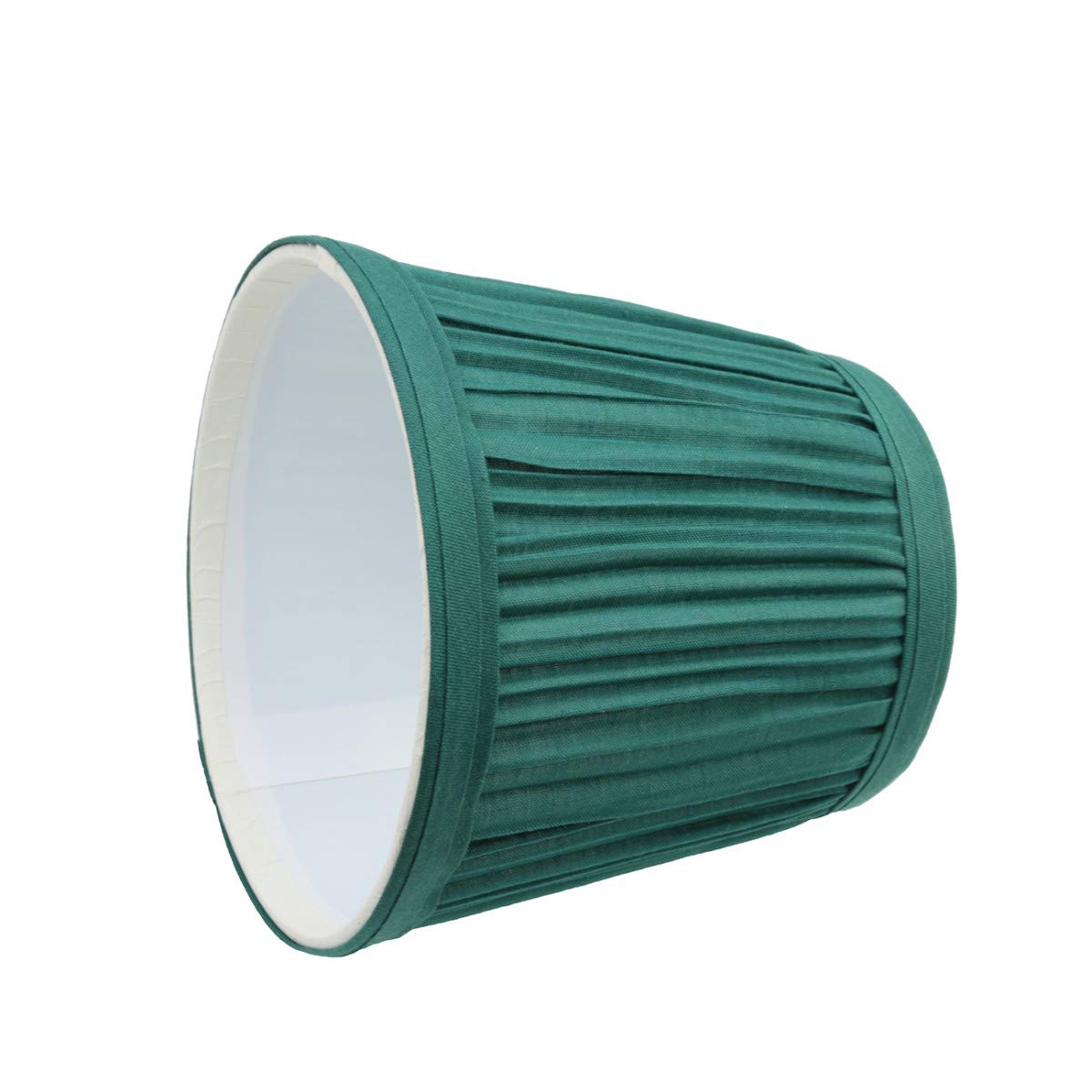 4 Inch Tall Green Pleated Lamp Shade for Table Lamps - Replacement Shade by Renovators Supply - Perfect for Home Office, Bedroom & Living Room Decor