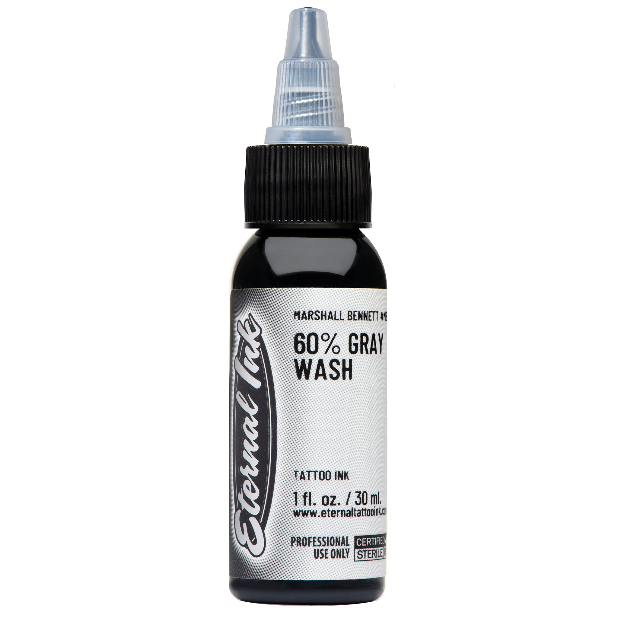 Eternal Marshall Bennett 60% Gray Wash Ink - Premium Quality Waterproof Ink for Calligraphy, Art & Tattoos - Perfect for Artists, Designers & Tattoo Professionals
