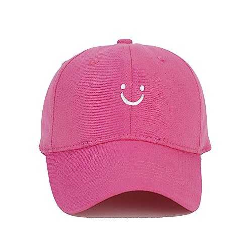 Trendy Smiley Face Baseball Cap for Men & Women - Adjustable Cotton Dad Hat for Casual Outfits, Sports & Outdoor Activities
