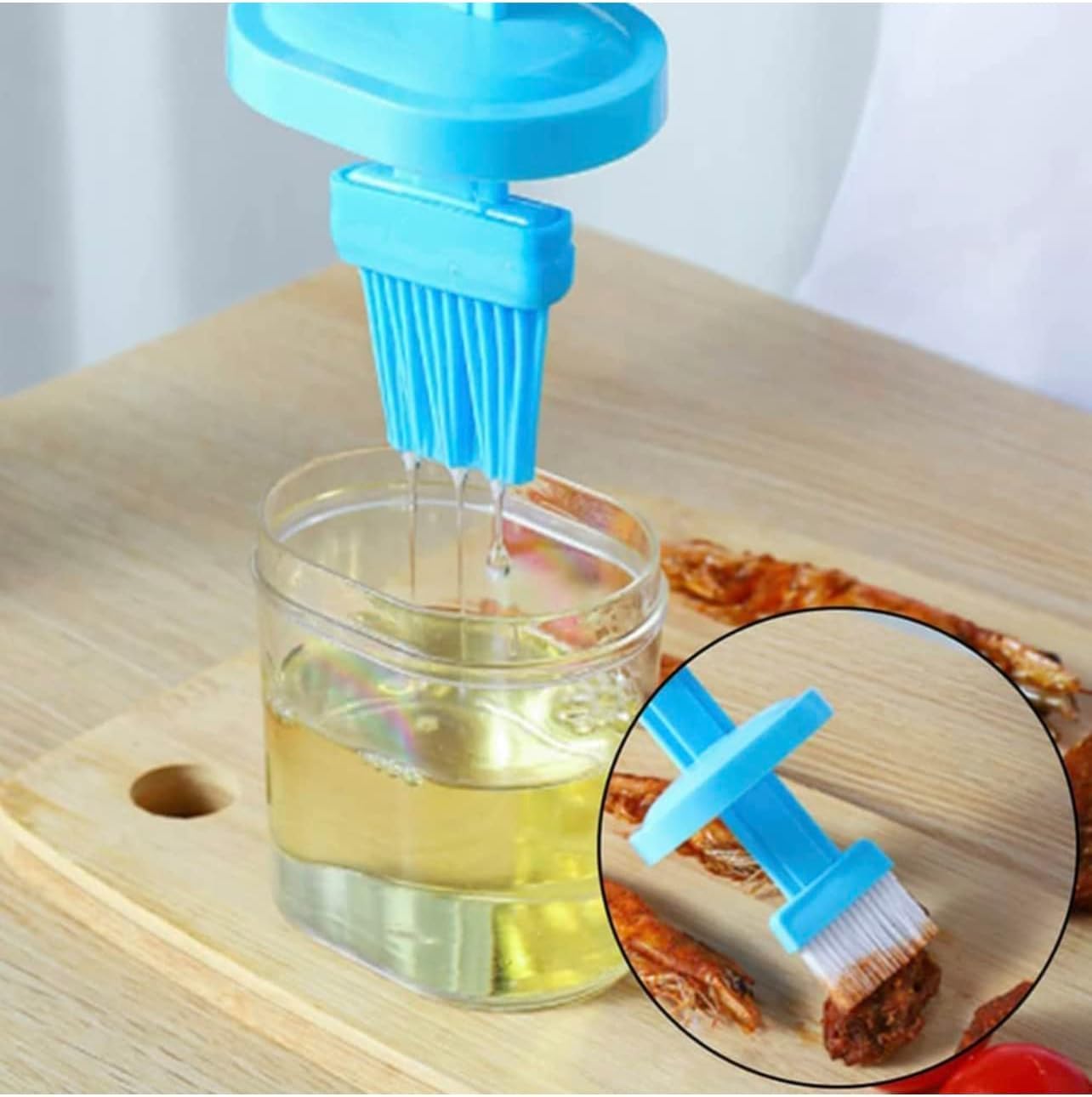 **CSOK Silicone Oil Bottle Brush Set - Includes Oil Bottle & Brush, BBQ Basting Brush, Pastry Brush for Cooking, Baking, Grilling - Perfect for Kitchen, BBQ, Baking (Pack of 1)**