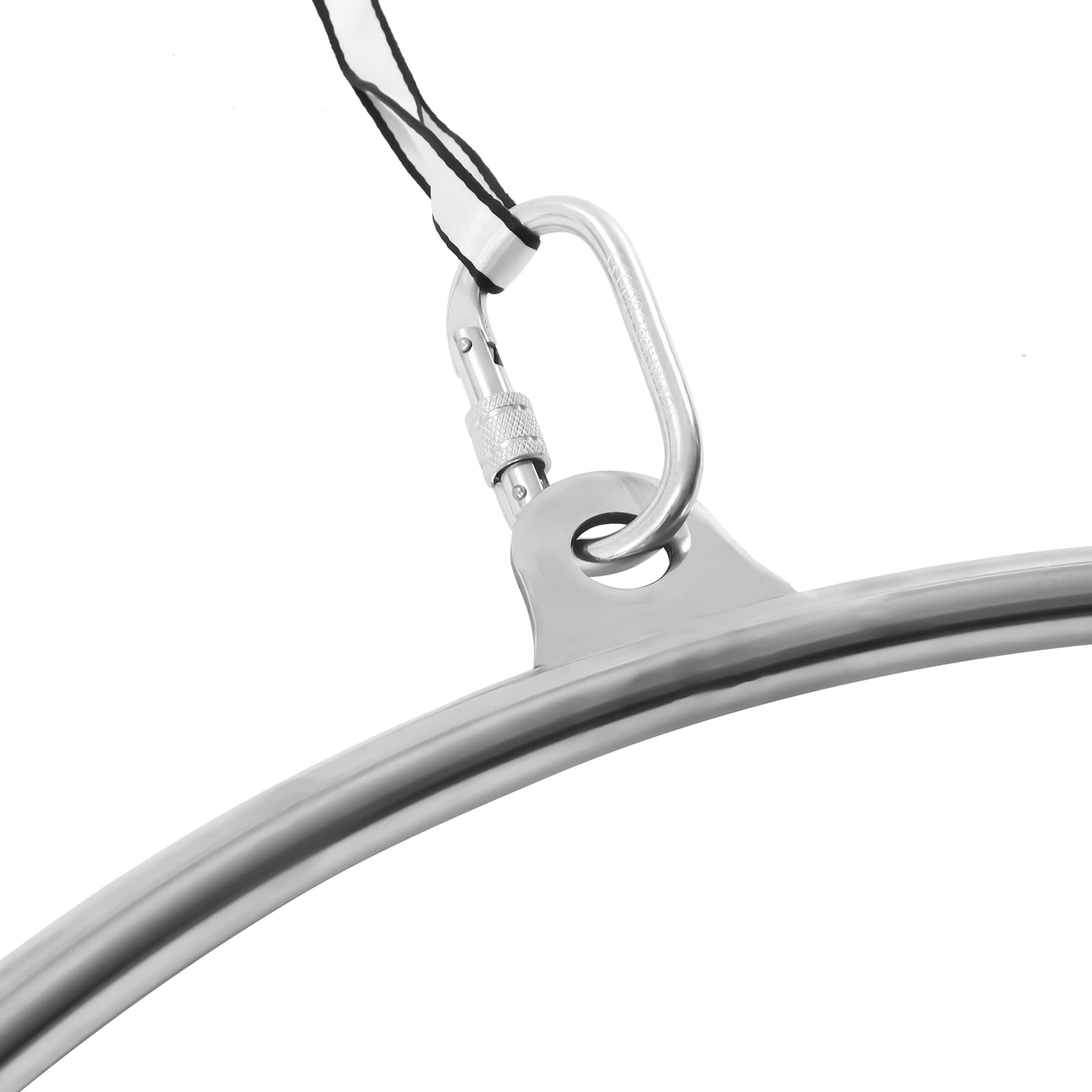 Stainless Steel Aerial Hoop 80cm/31.5in - Single Point Lyra Ring for Circus Performance, Aerial Yoga & Acrobatics - Supports 253lb - Perfect for Home Gym, Dance Studio & Professional Training