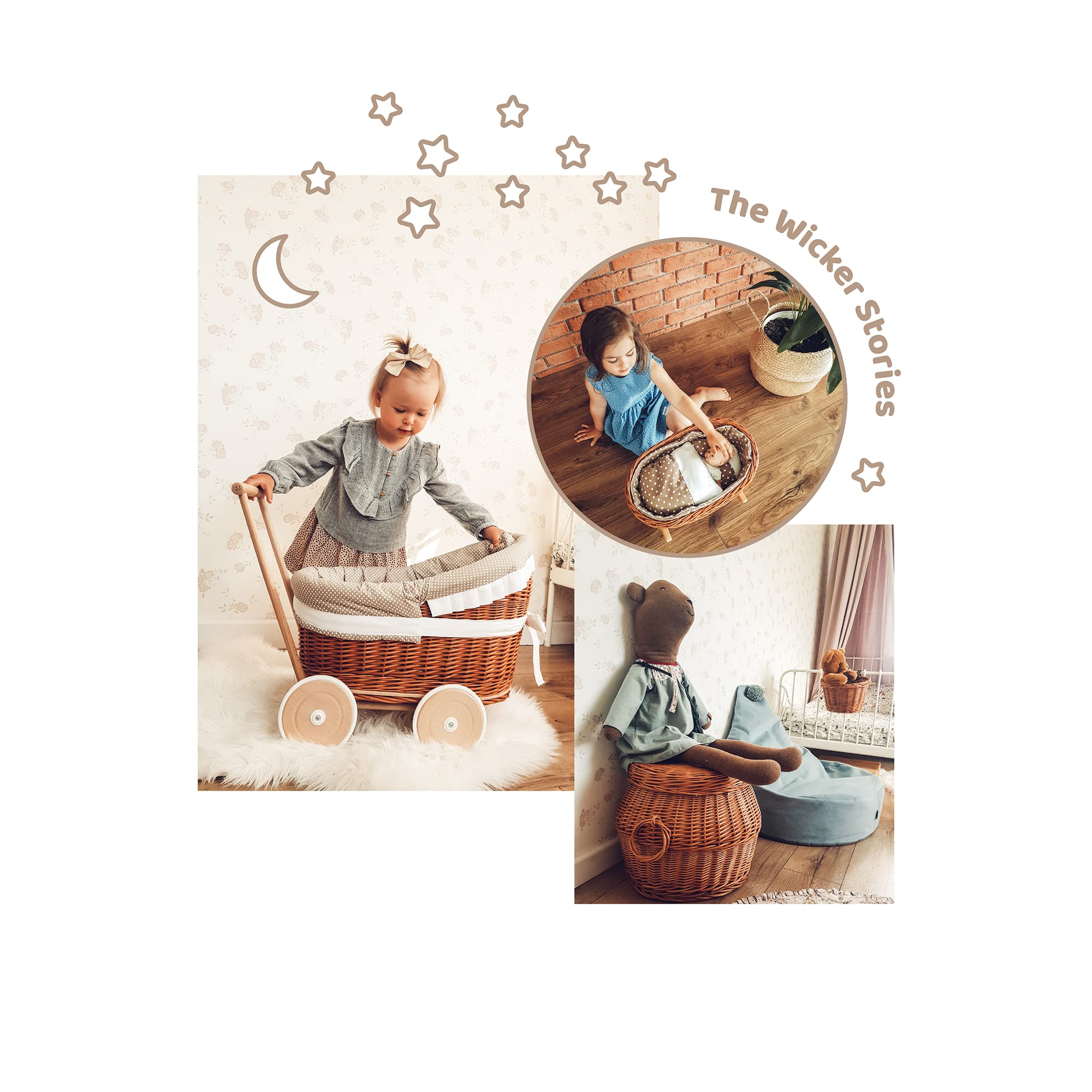 Natural Beige E-Wicker 24