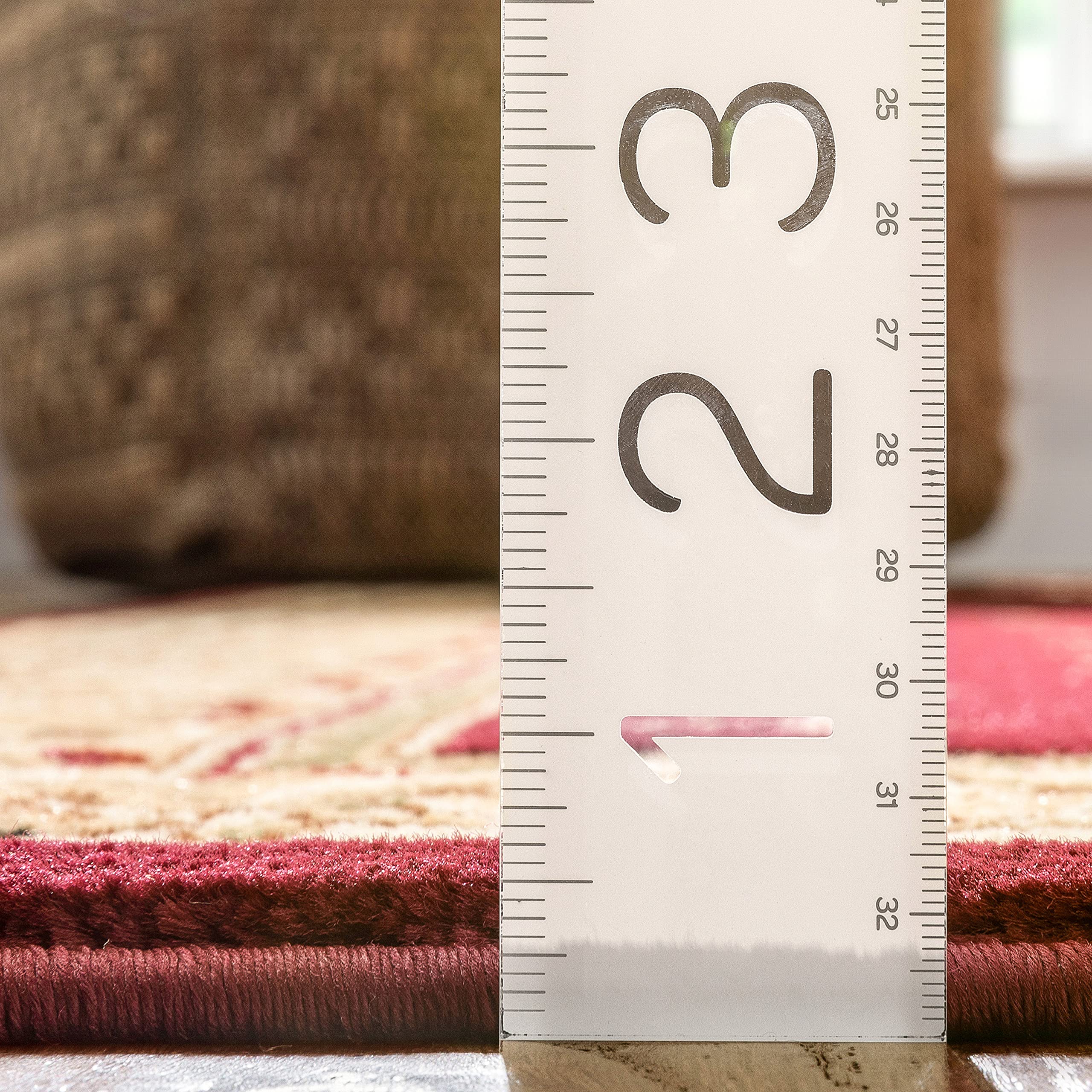 Well Woven Barclay Collection Hudson Terrace Red 8x10 Area Rug - Soft Modern Non-Slip Living Room, Bedroom & Dining Room Rug - Perfect for Home Decor, Office & High Traffic Areas