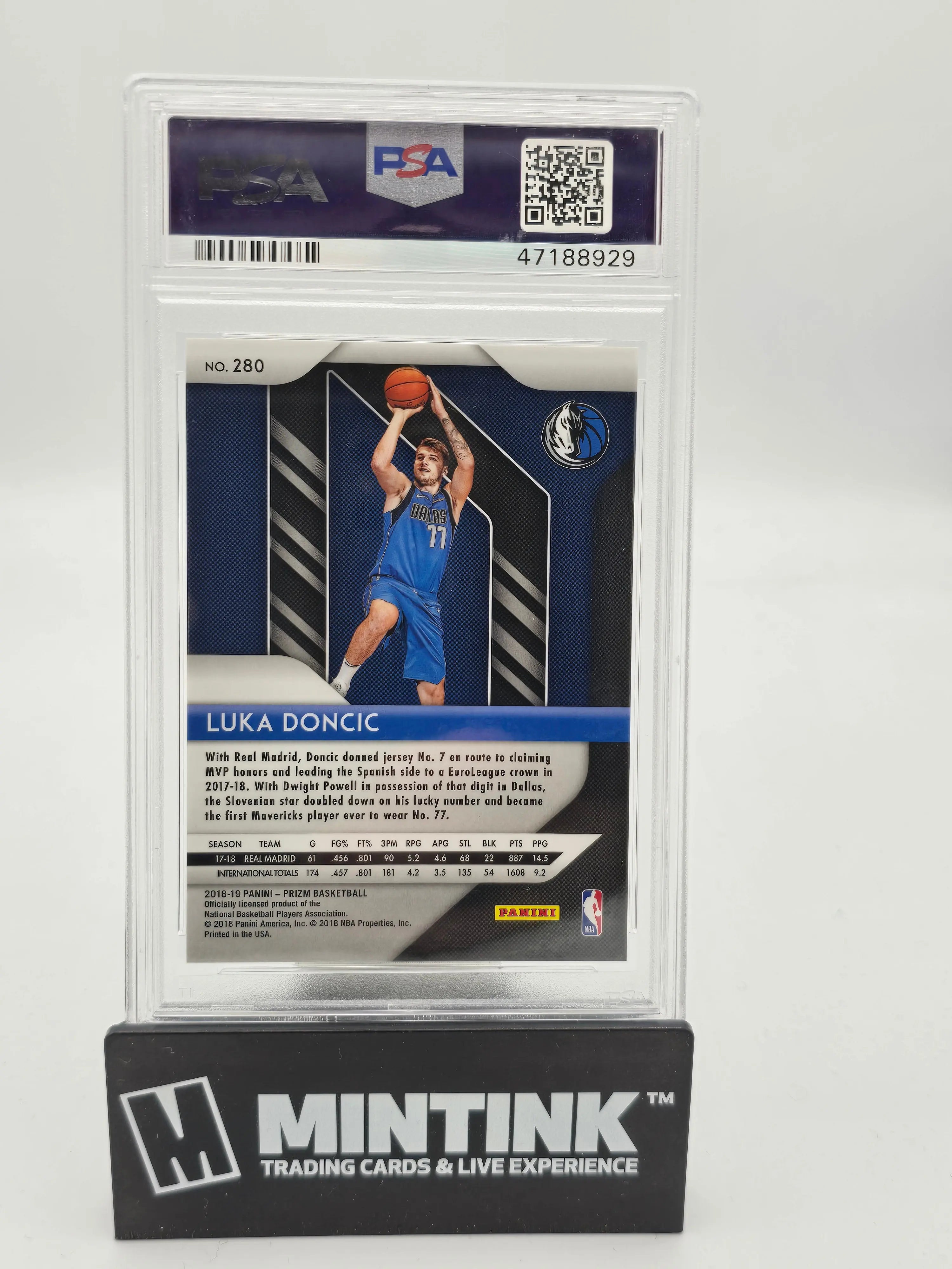 2018 Panini Prizm Luka Doncic Rookie Card PSA 10 - NBA Basketball Trading Card for Collectors & Investors - Perfect for Sports Memorabilia Displays & Investment Portfolios