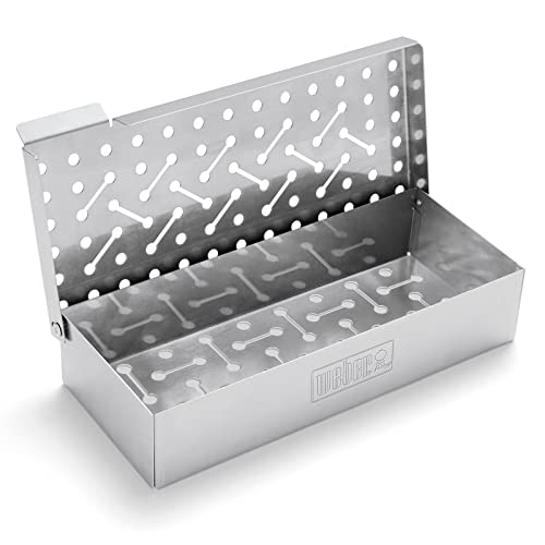 Weber Universal Stainless Steel Smoker Box for Grills - Perfect for BBQ, Smoking Meats & Enhancing Flavor on Gas or Charcoal Grills