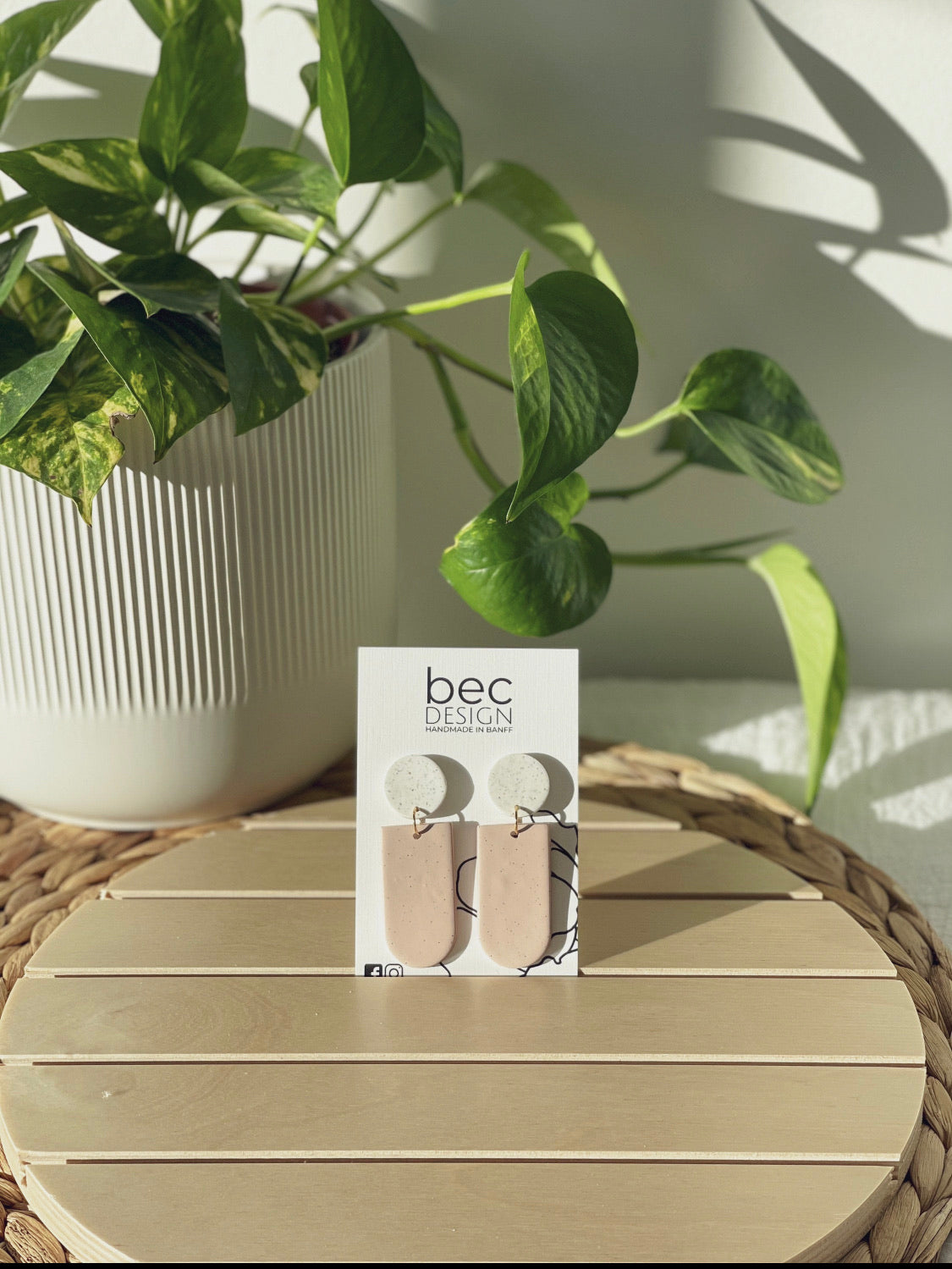 Handmade Abel Clay Earrings for Women – Lightweight, Hypoallergenic, Boho Chic Jewelry – Perfect for Casual Wear, Parties & Gifts