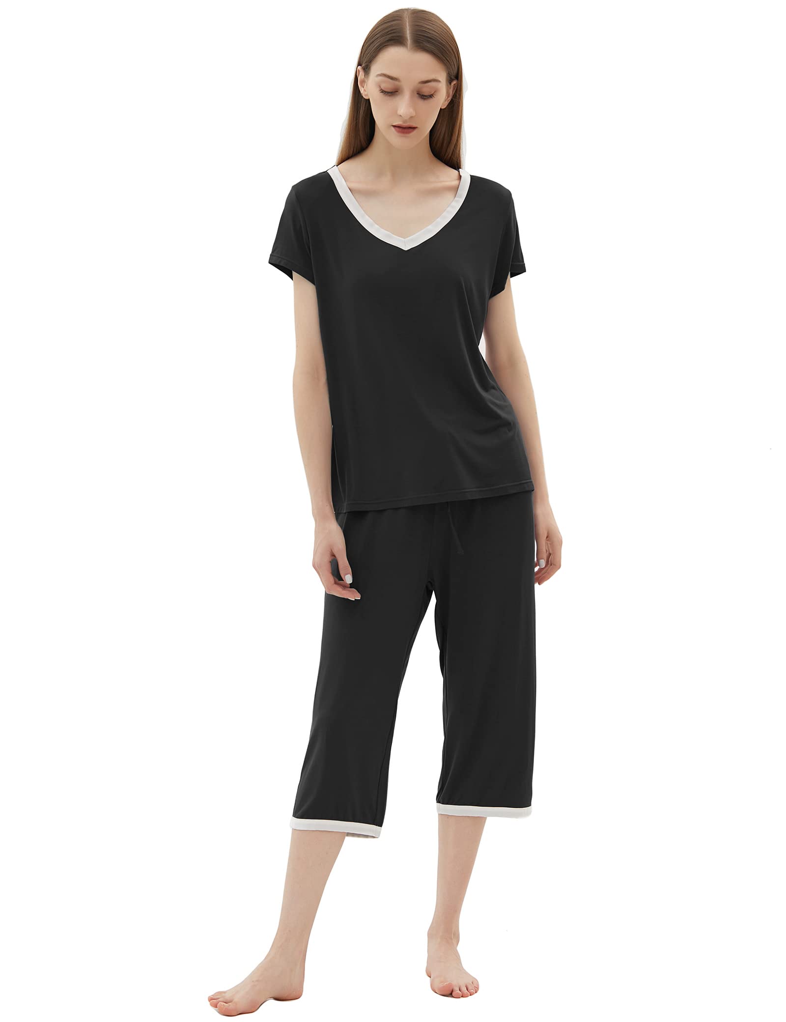 Joyaria Cooling Pajamas for Women - Bamboo Viscose Lightweight Sleepwear Set with Moisture Wicking Technology for Night Sweats (Sizes S-XXL) | Perfect for Hot Sleepers & Night Sweat Relief