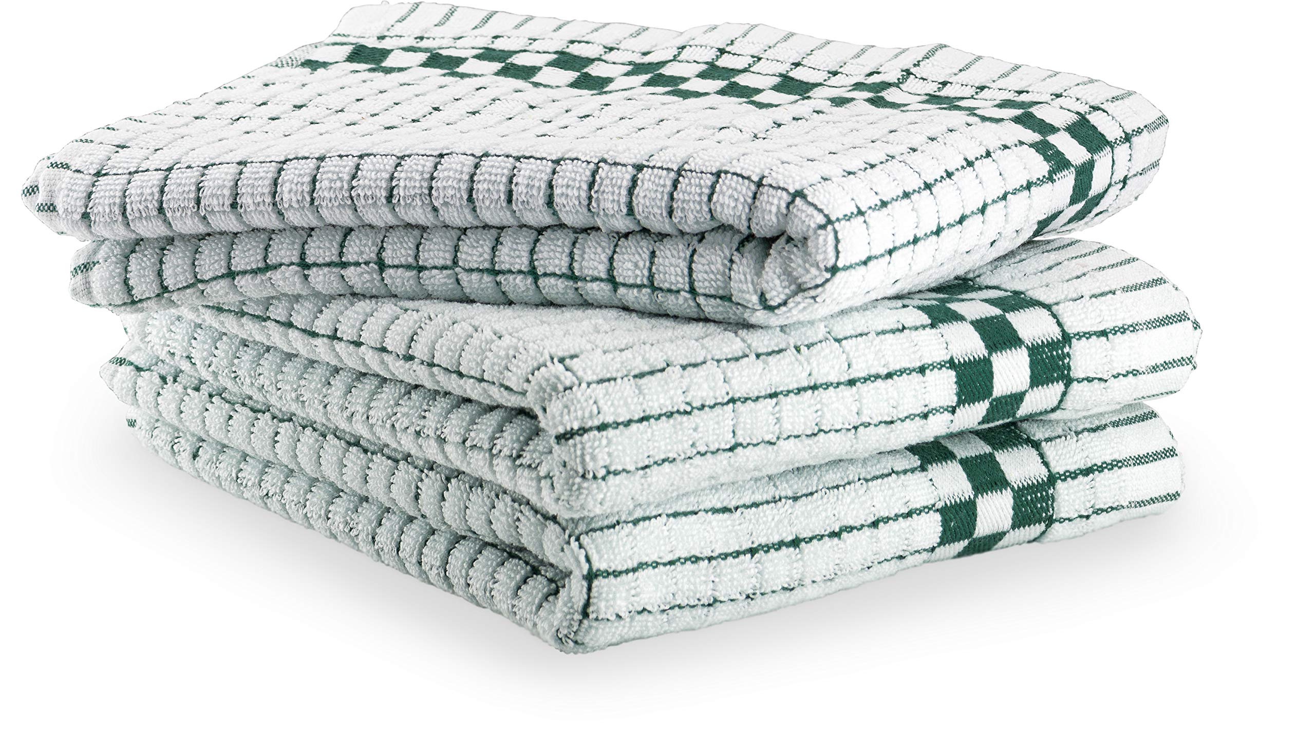XLNT Premium 6-Pack Green Kitchen Towels - 100% Cotton Dish Towels & Ultra Absorbent Dishcloths | Durable, Quick-Drying Hand Towels & Tea Towels for Cooking, Cleaning, Dishwashing | Eco-Friendly Kitchen Essentials for Home & Restaurant Use