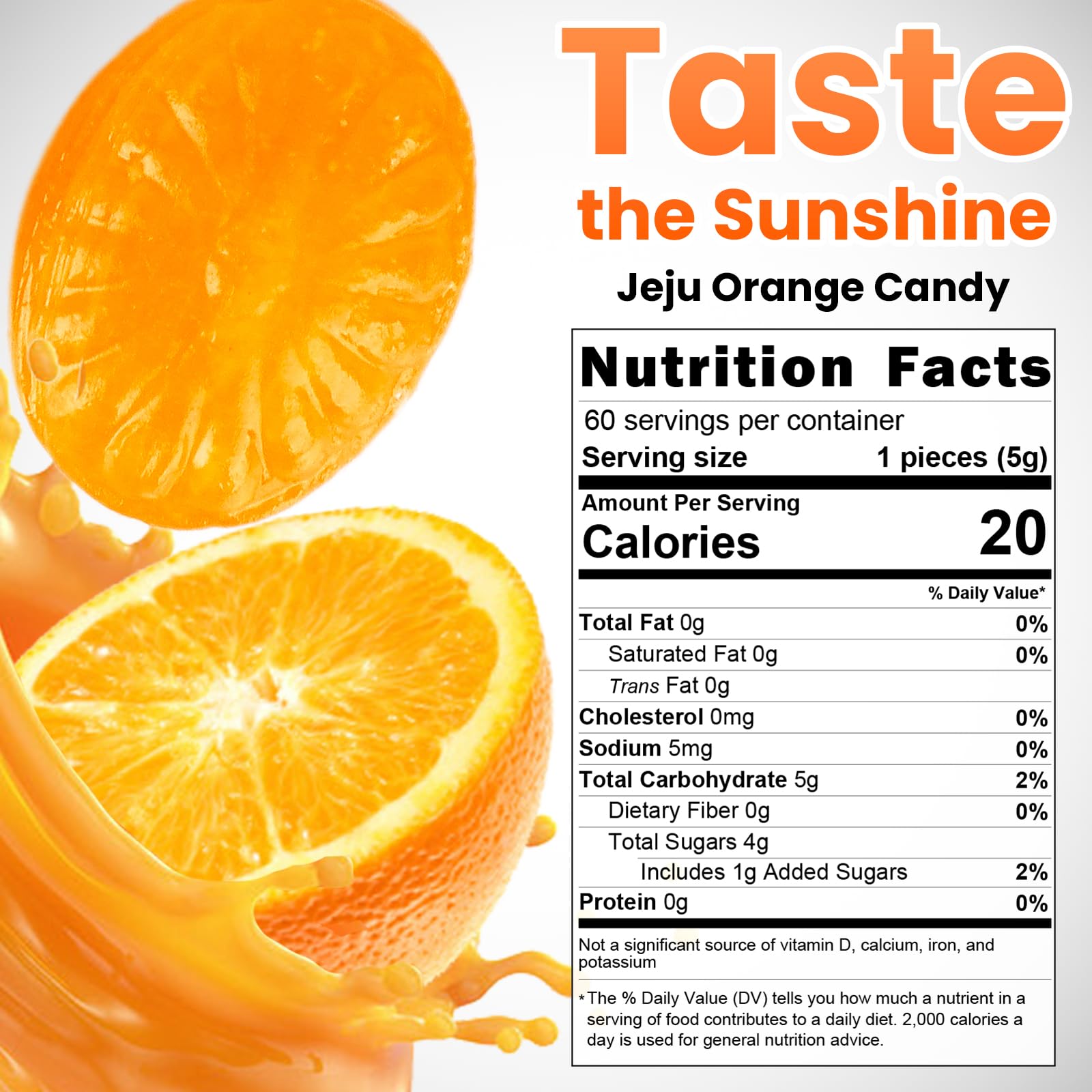 Authentic Korean Jeju Orange Hard Candy - 2 Pack (10.58 oz Each) | Popular Asian Snack for Gifts, Parties & Travel | Delicious Citrus Treat for Kids & Adults