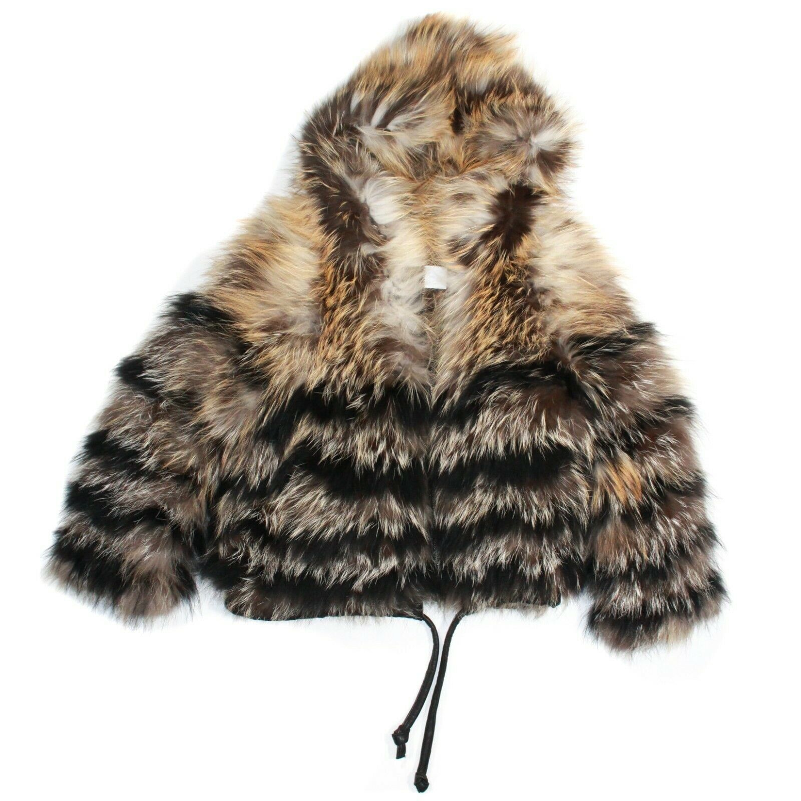 Isabel Marant Fox Fur Hooded Zip-Up Jacket - US Size Small (S) - Luxurious Winter Outerwear for Runway & Street Style