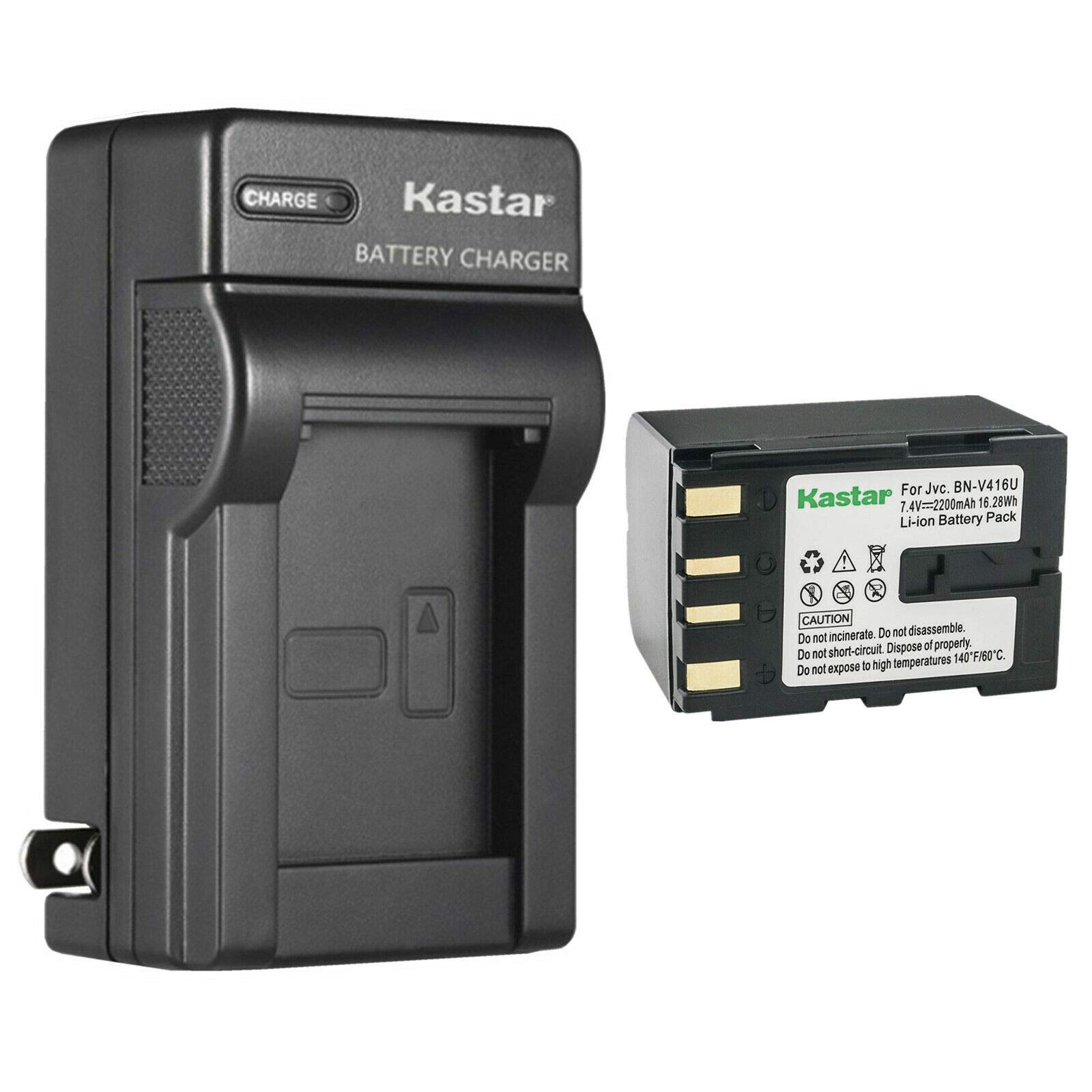 Kastar 1-Pack Replacement Battery & AC Wall Charger for JVC GR-D Series Camcorders (GR-D91US, GR-D92, GR-D93, GR-D94, GR-D95US, GR-D200US, GR-D220, GR-D225, GR-D228, GR-D230) - Perfect for Travel, Home Videos & Professional Recording