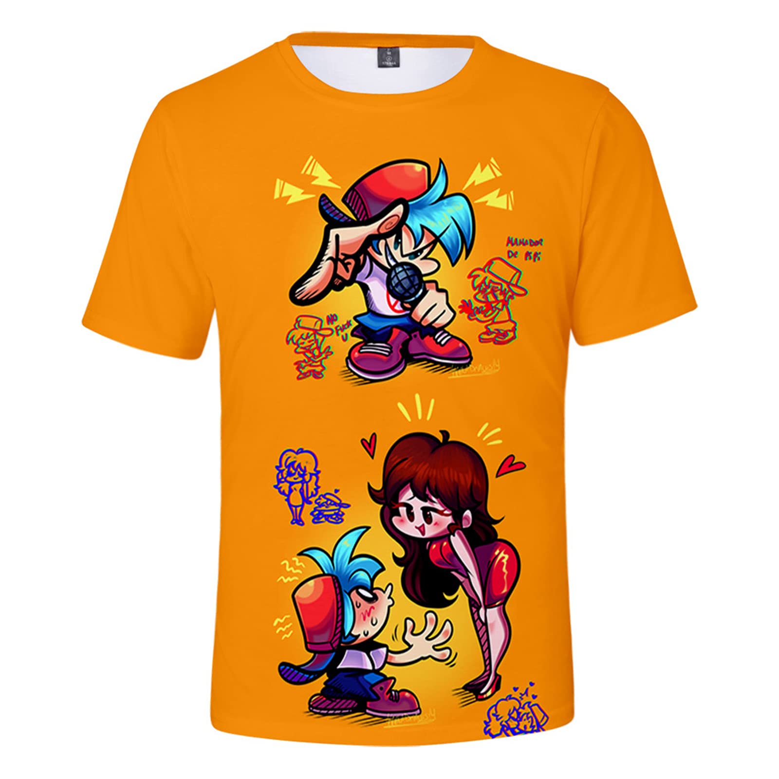 Pico Game Cartoon T-Shirt for Men & Youth - Funny Video Game Inspired Casual Short Sleeve Tee for Gaming, Sports & Everyday Wear